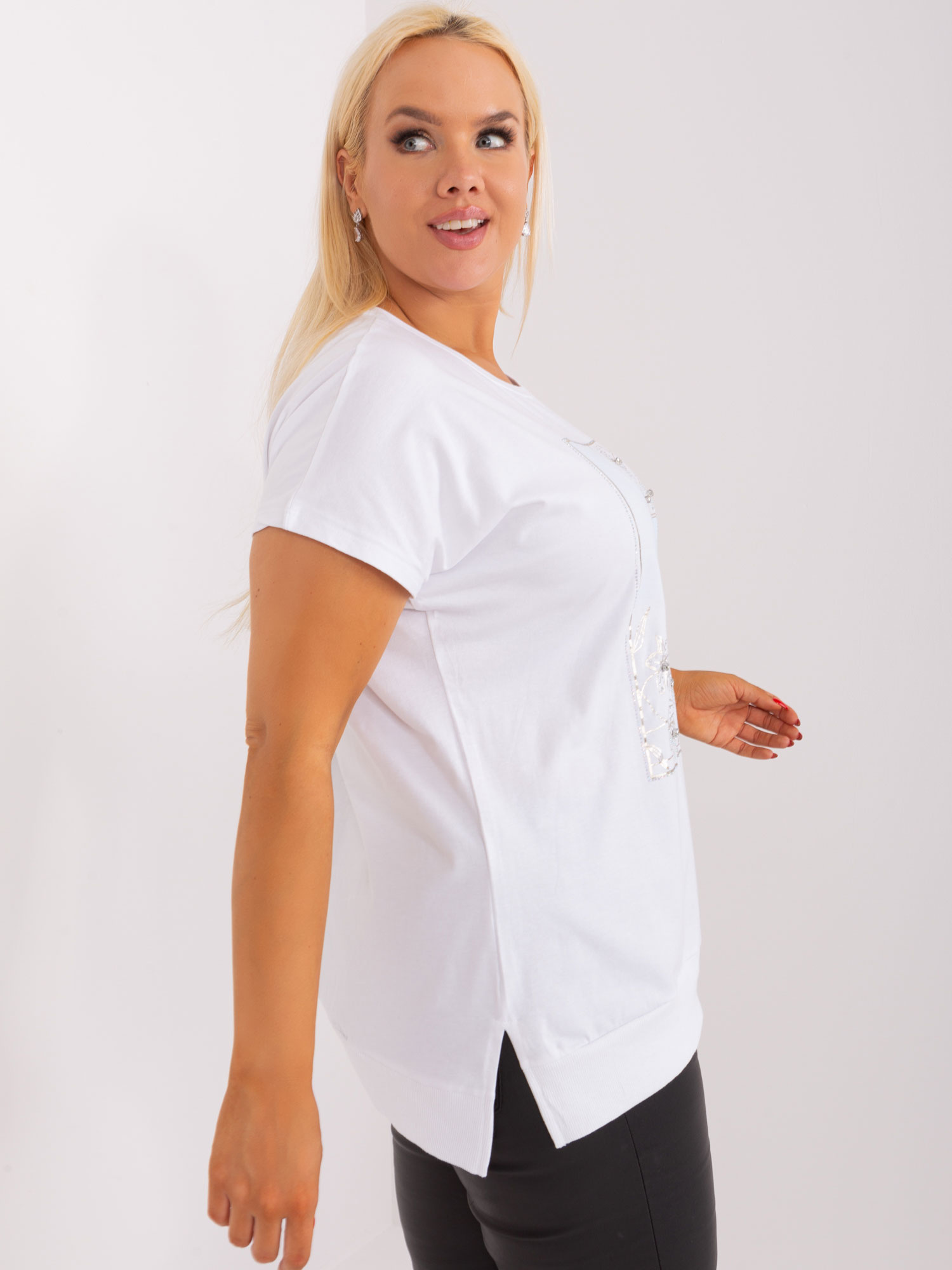 Bluzka Biało-niebieski - obrazek 4