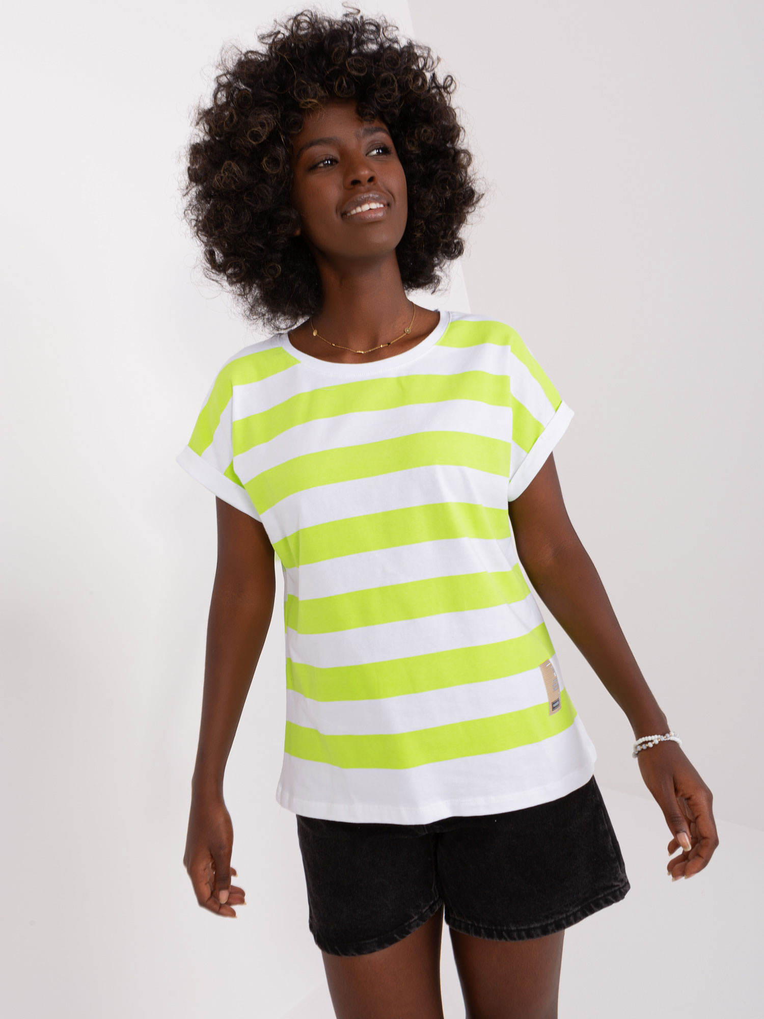 Bluzka Biało-zielony - obrazek 4