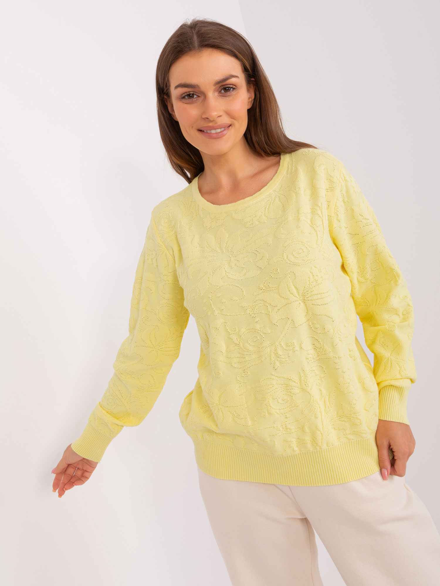 Sweter Jasny żółty - obrazek 4
