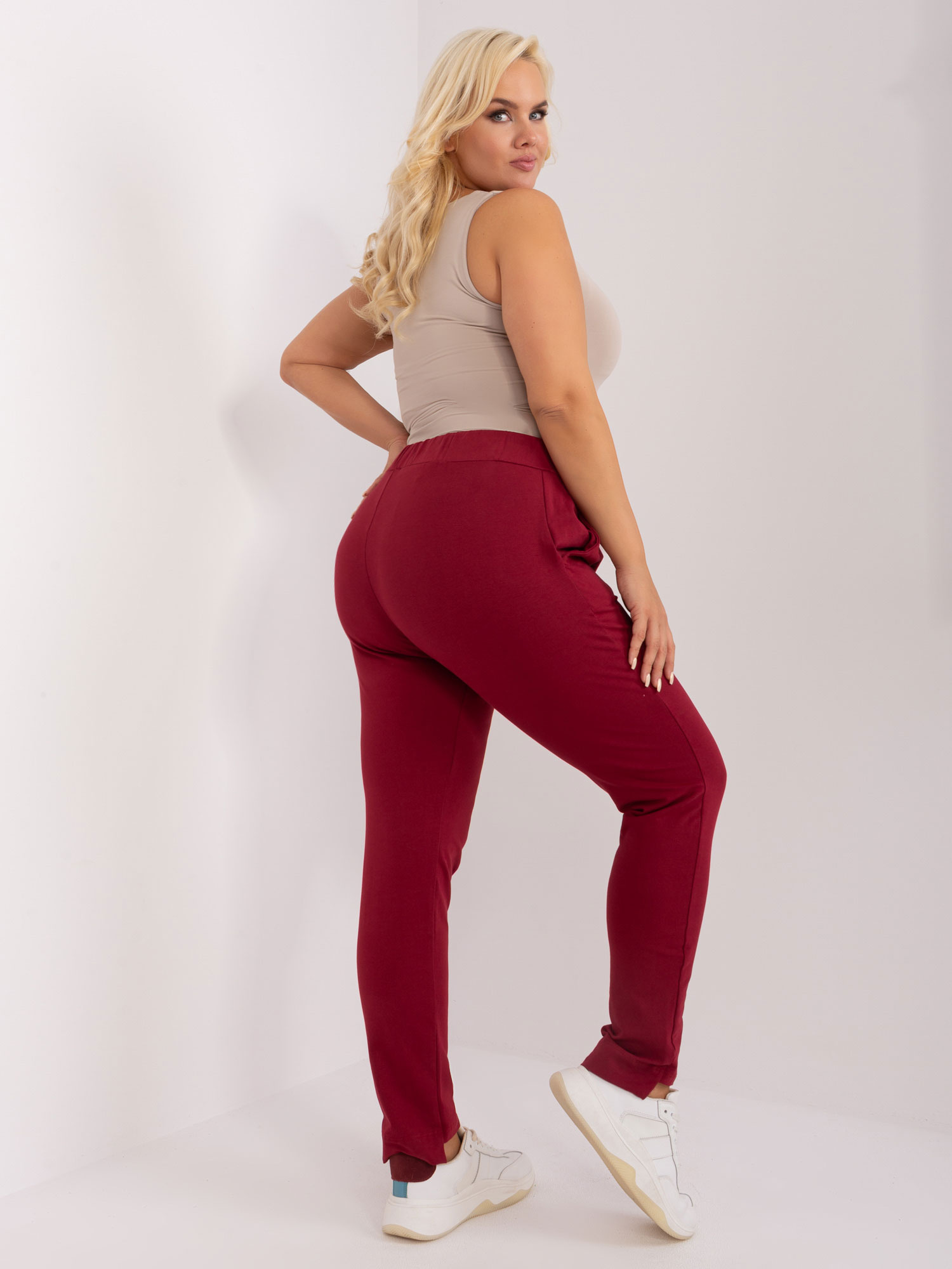 Spodnie dresowe Bordowy - obrazek 4