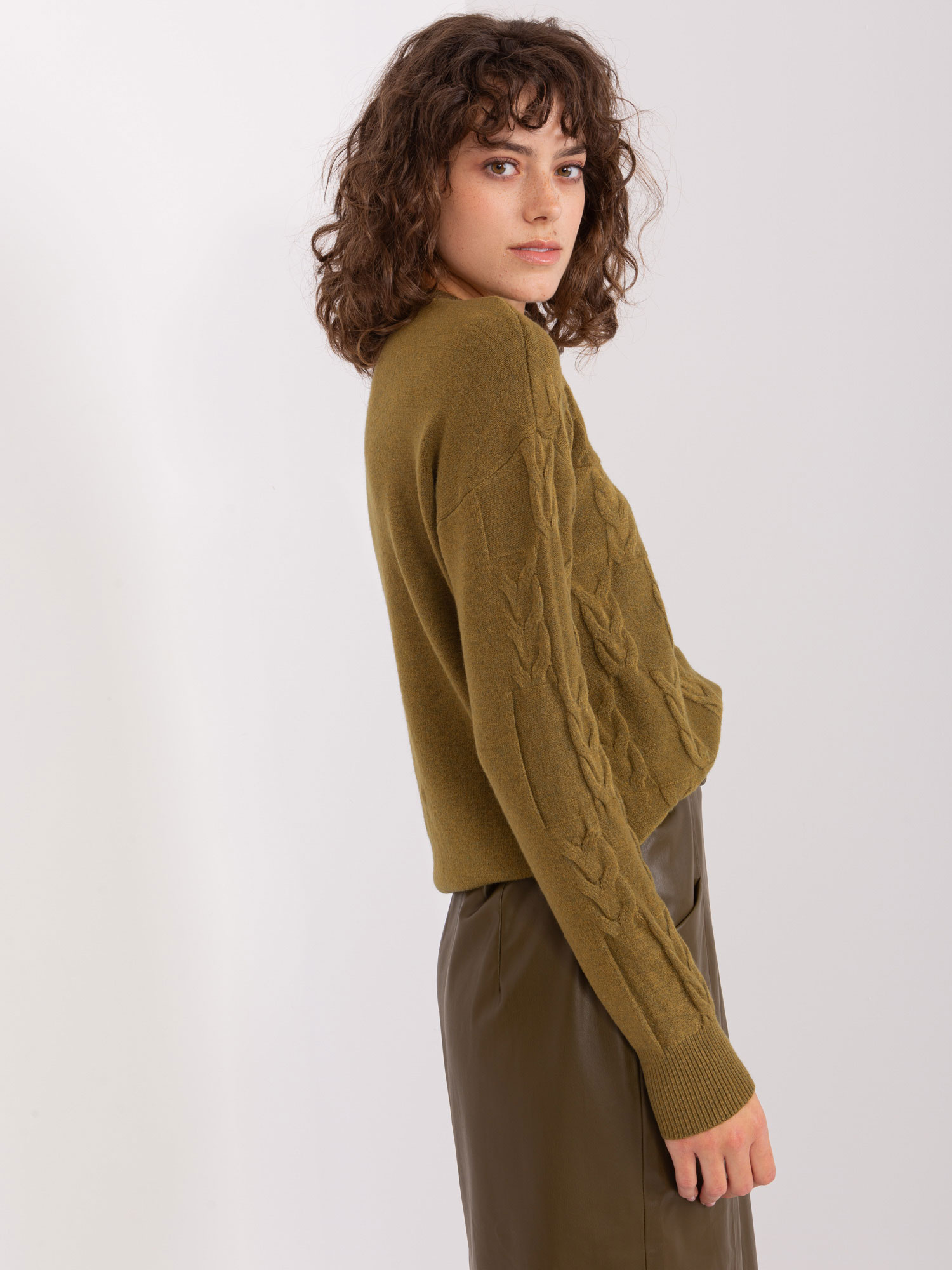 Sweter Khaki - obrazek 4