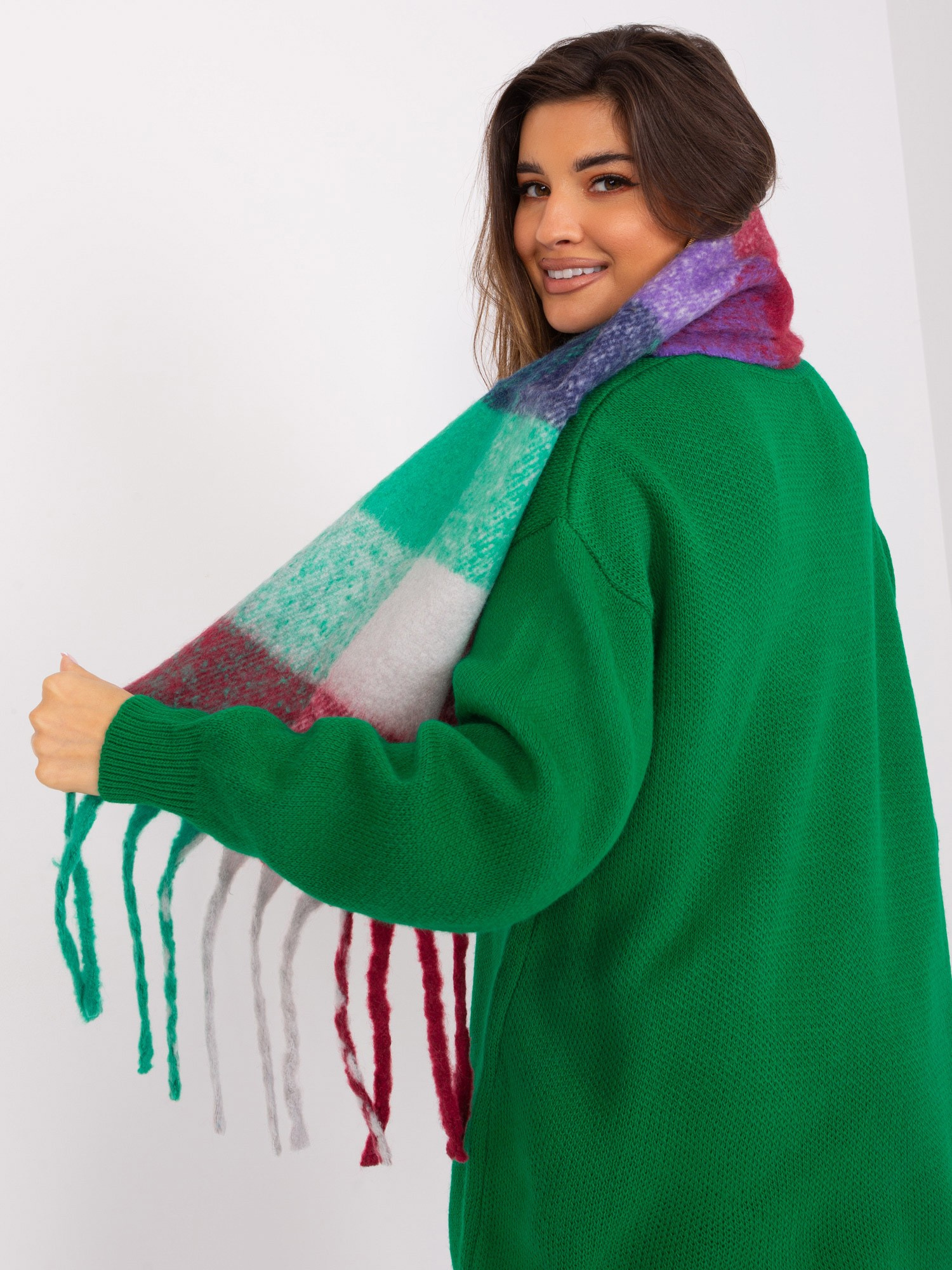 Szalik Ciemny fioletowy - obrazek 4