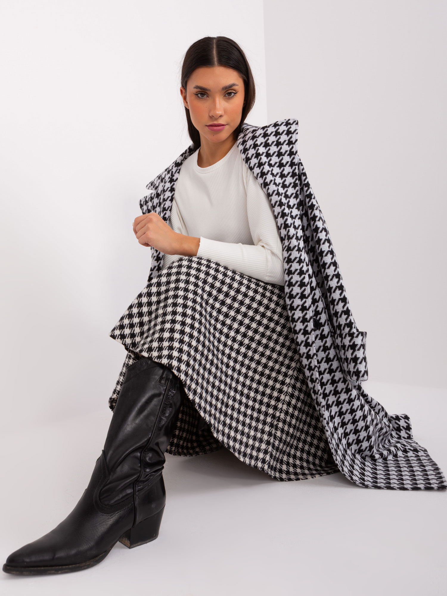 Spódnica Biało-czarny - obrazek 4