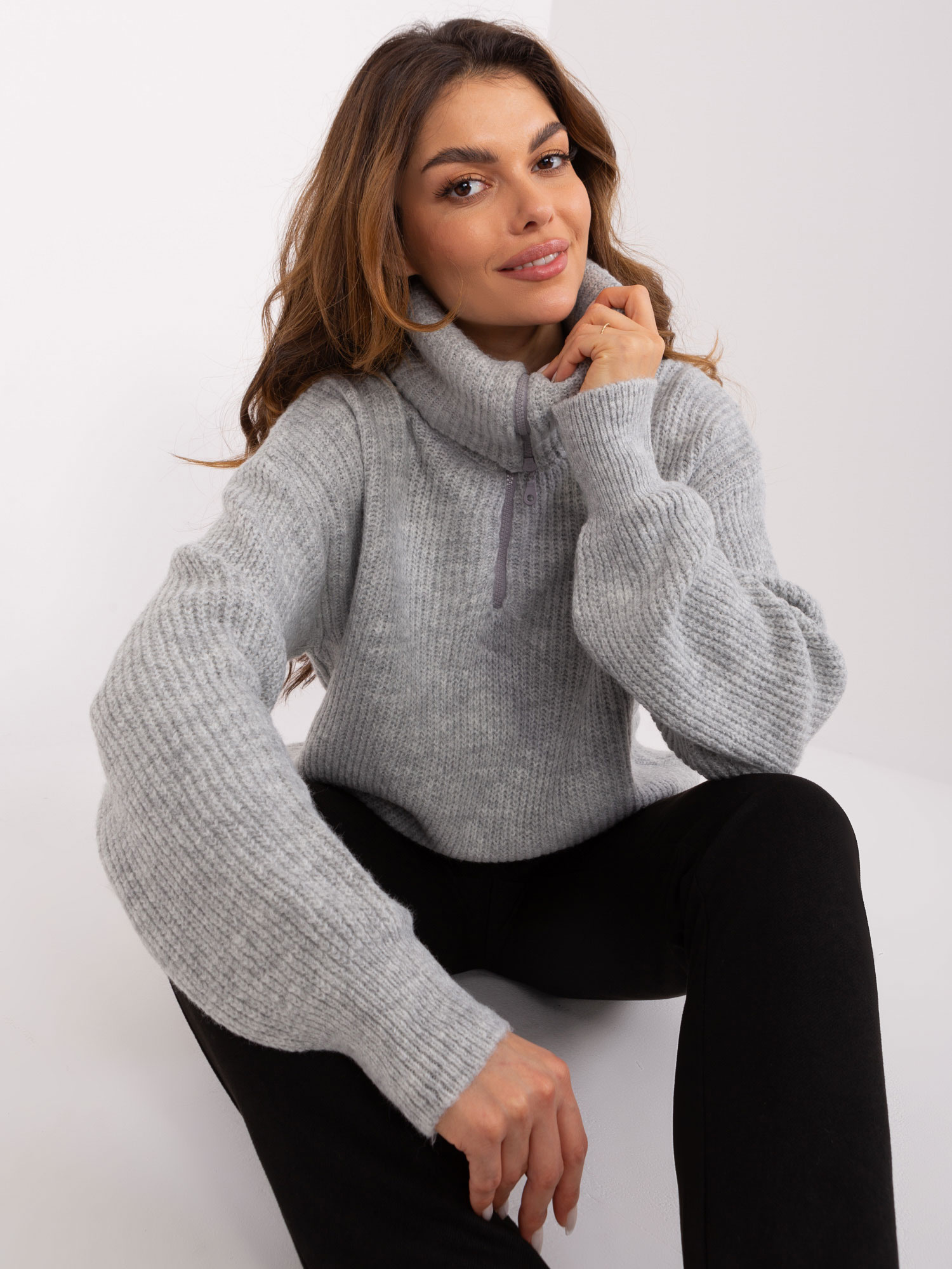 Sweter Szary - obrazek 4