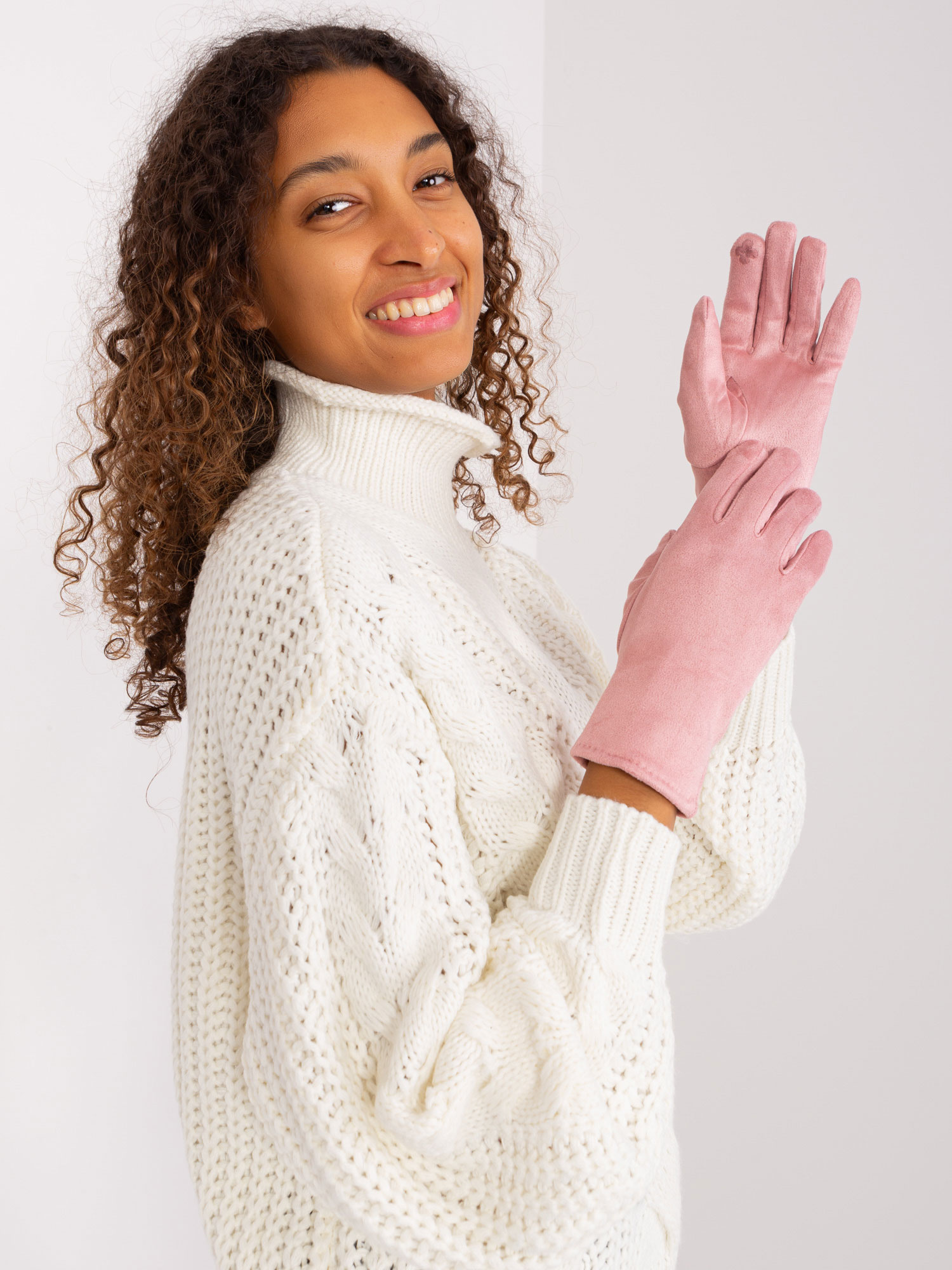 Rękawiczki Jasny różowy - obrazek 4