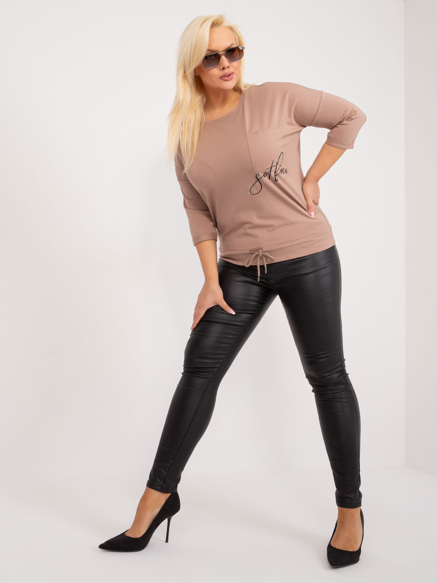 Bluzka Ciemny bezowy - obrazek 4