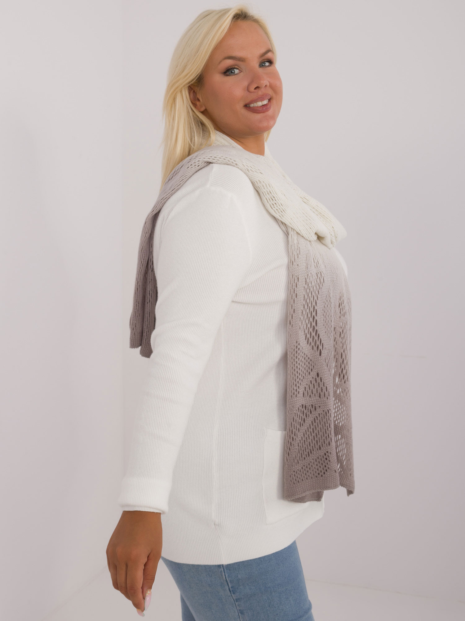 Szalik Jasny szary - obrazek 4