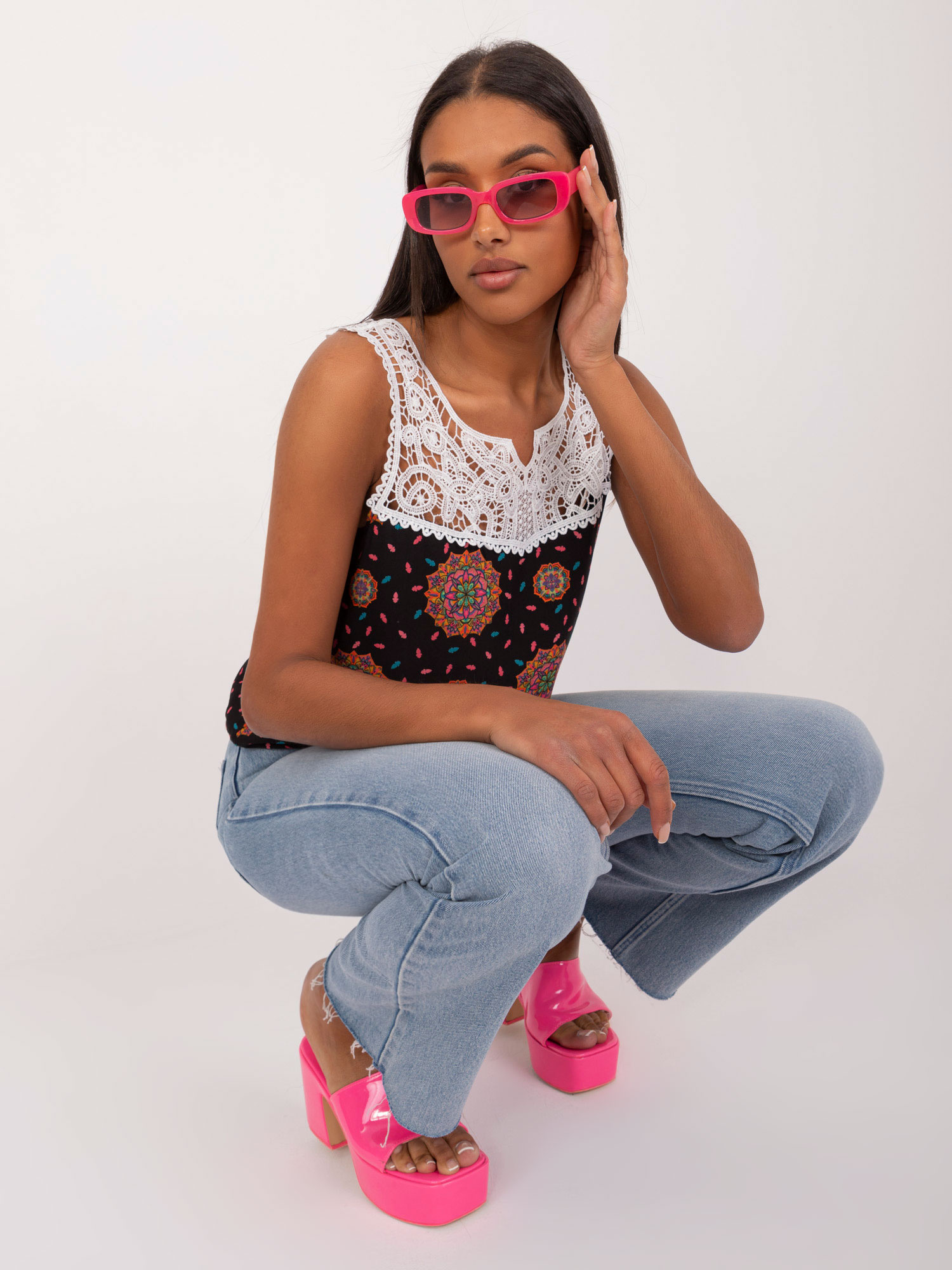 Top Czarno-różowy - obrazek 4