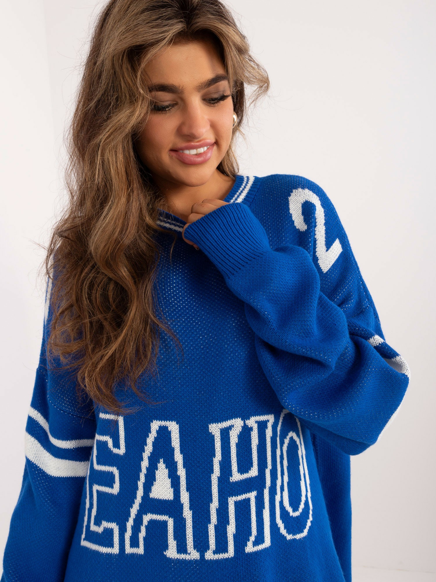 Sweter Kobaltowy - obrazek 4