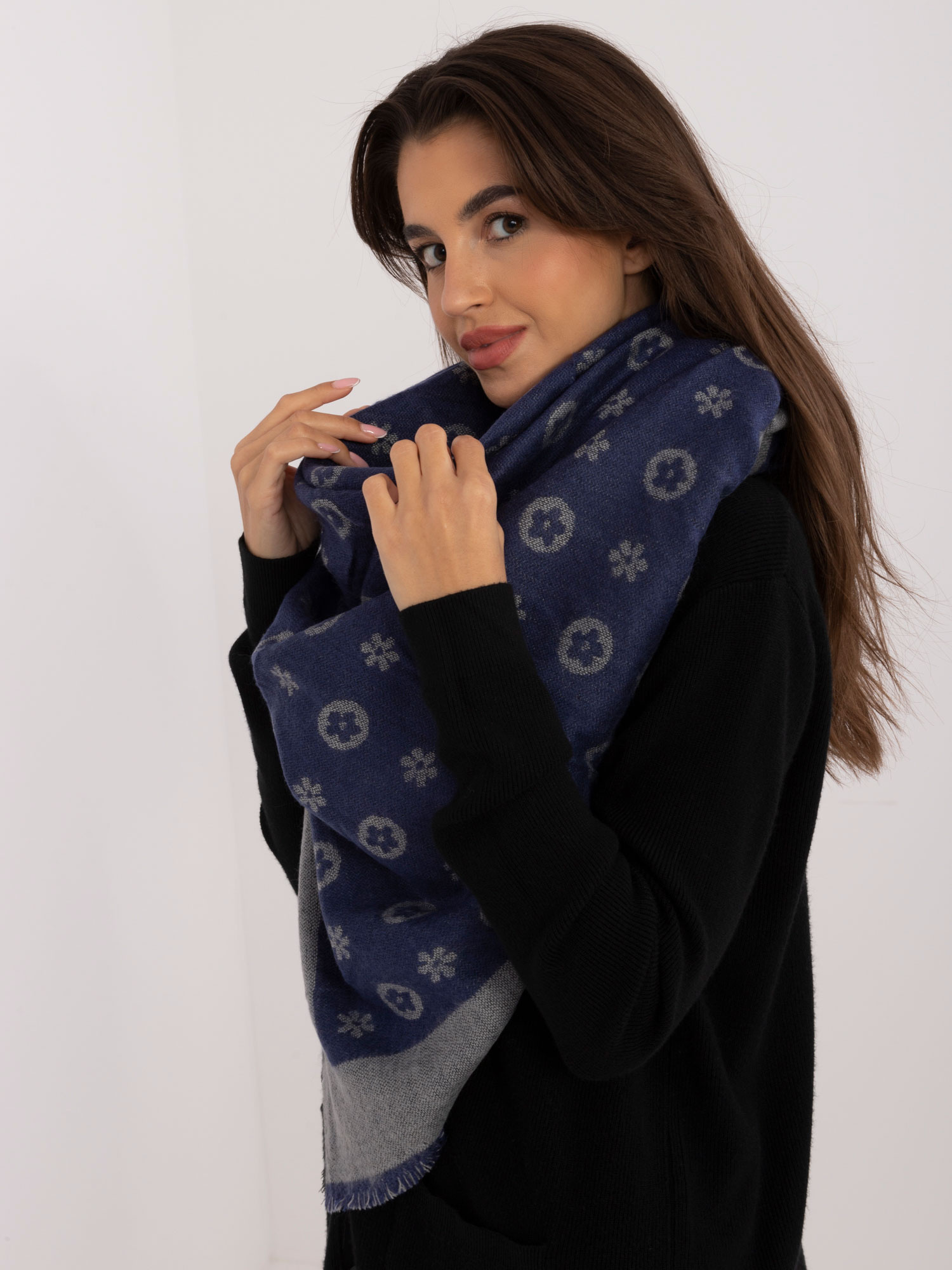 Szalik Ciemny niebieski - obrazek 4