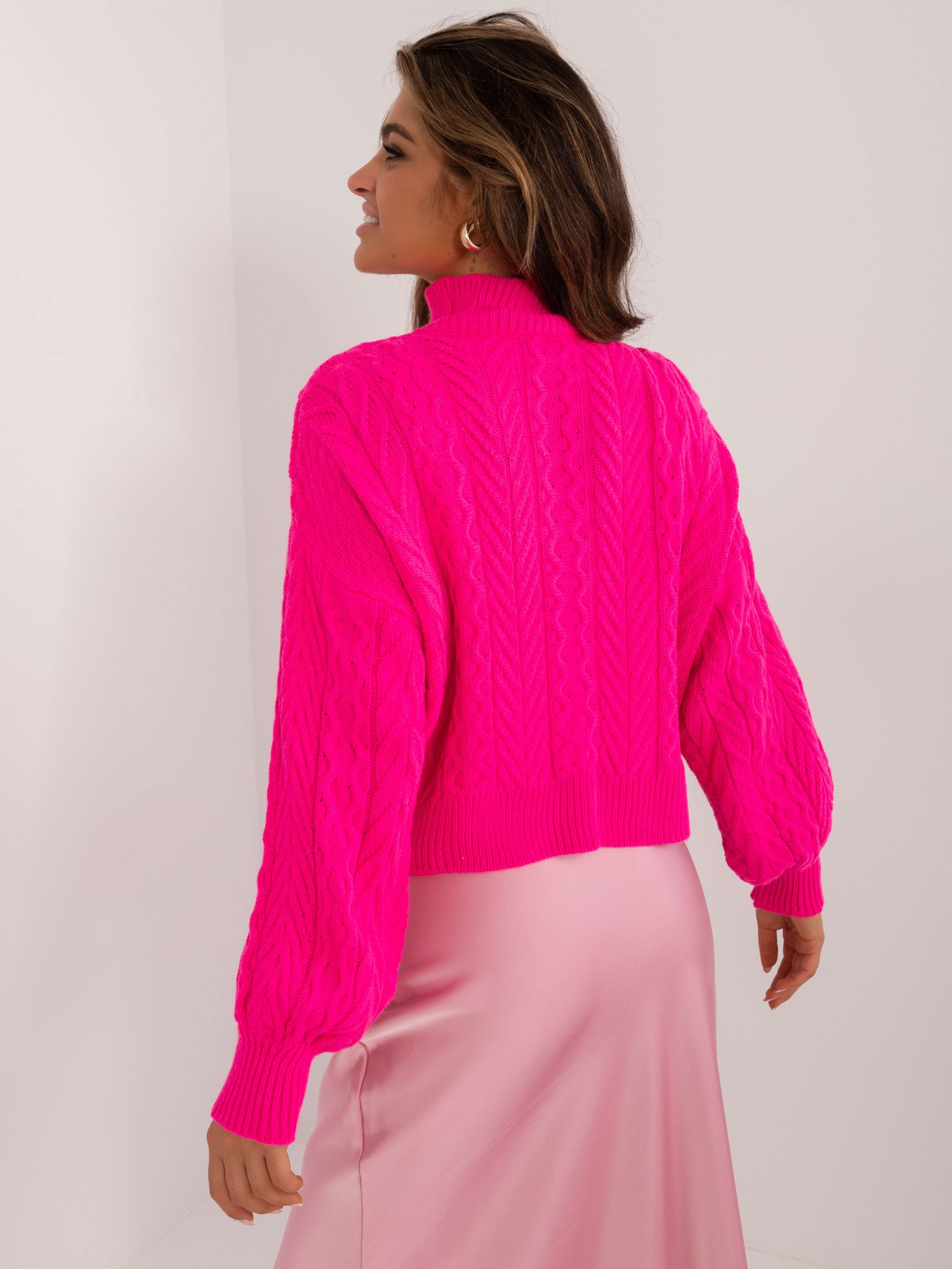 Sweter Fluo różowy - obrazek 4