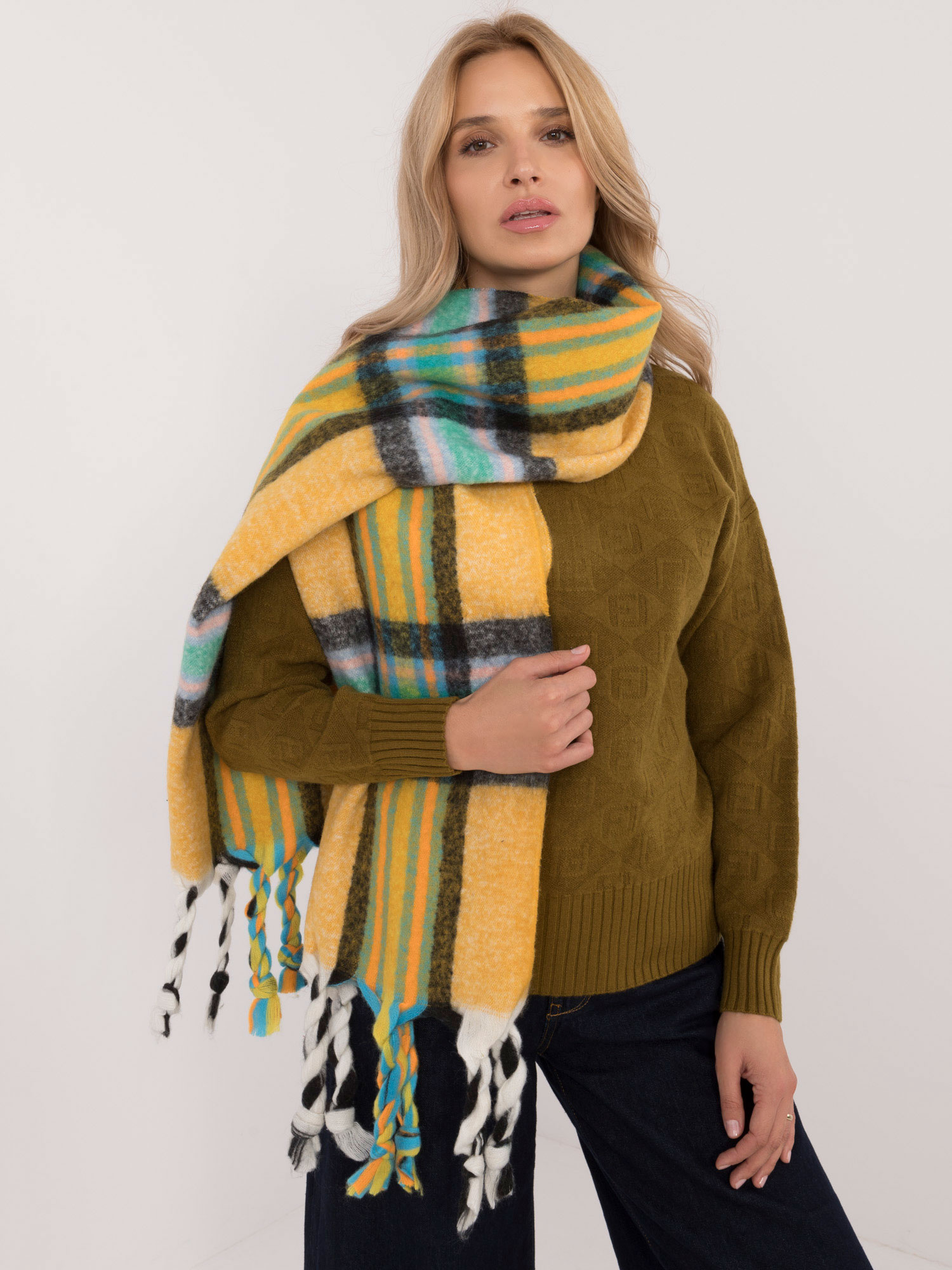 Szalik Ciemny żółty - obrazek 4