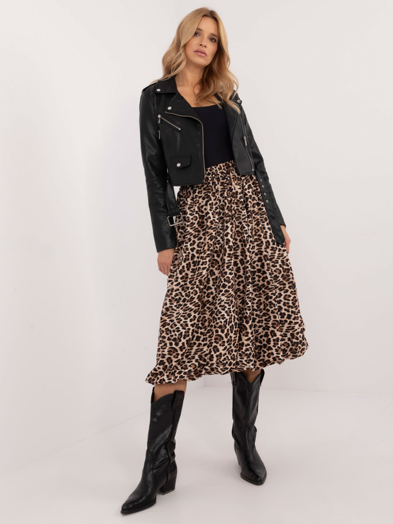 Spódnica Czarno-beżowy - obrazek 4