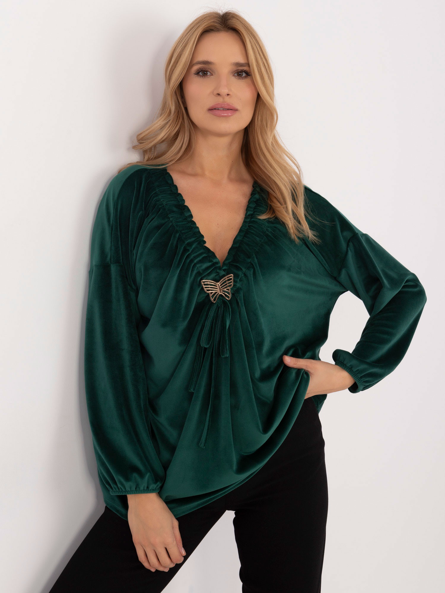 Bluzka Ciemny zielony - obrazek 4