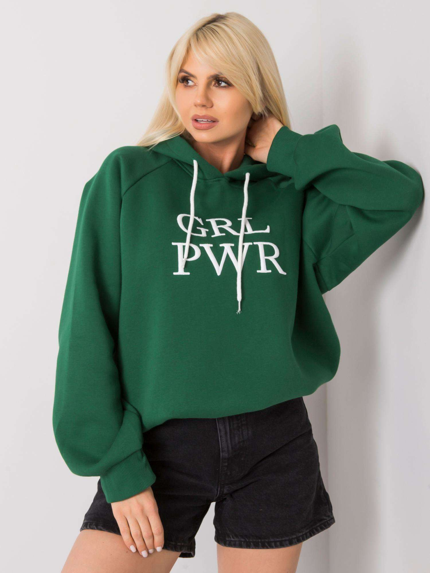 Bluza Ciemny zielony - obrazek 4