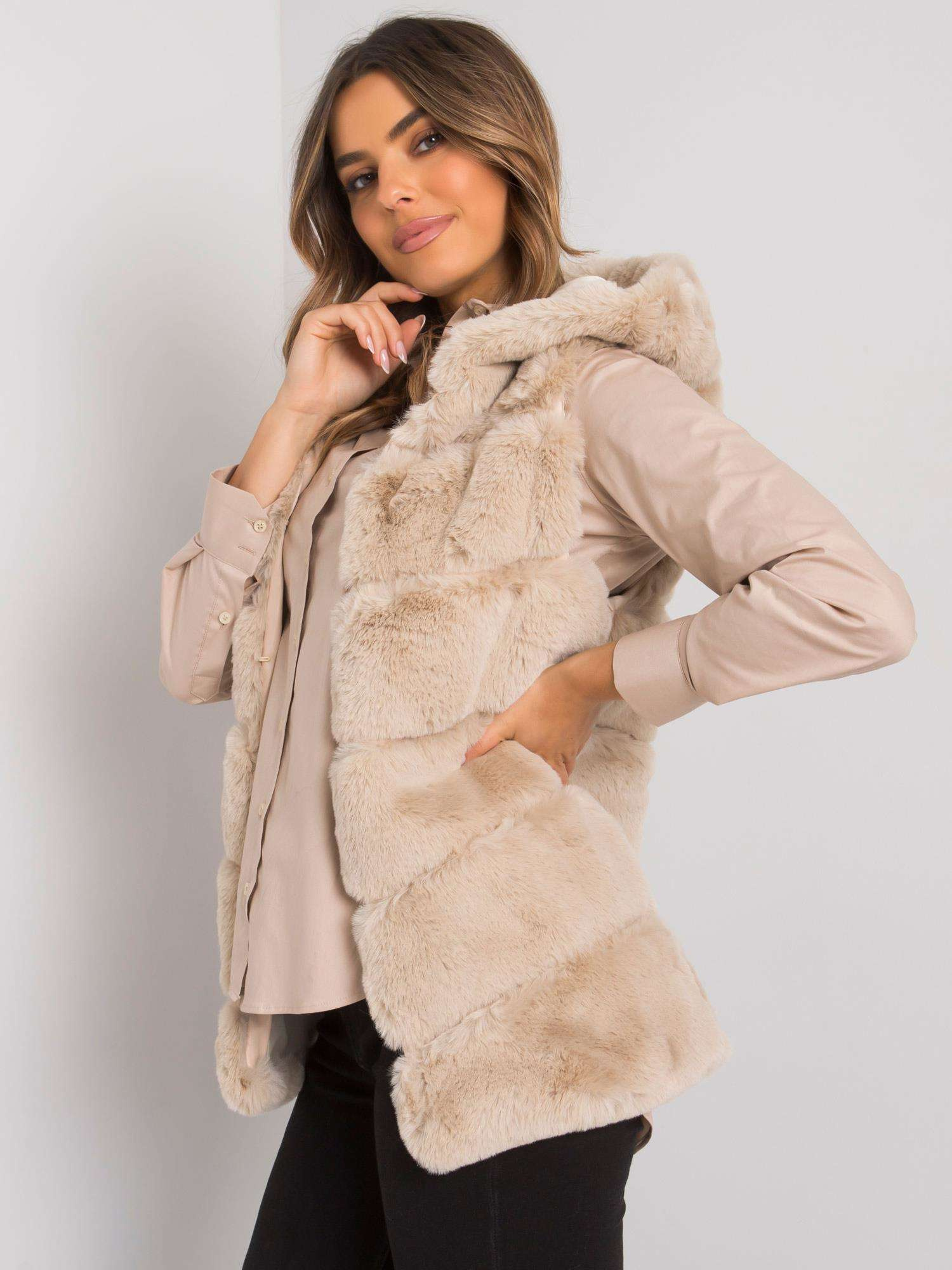 Kamizelka Beżowy - obrazek 4