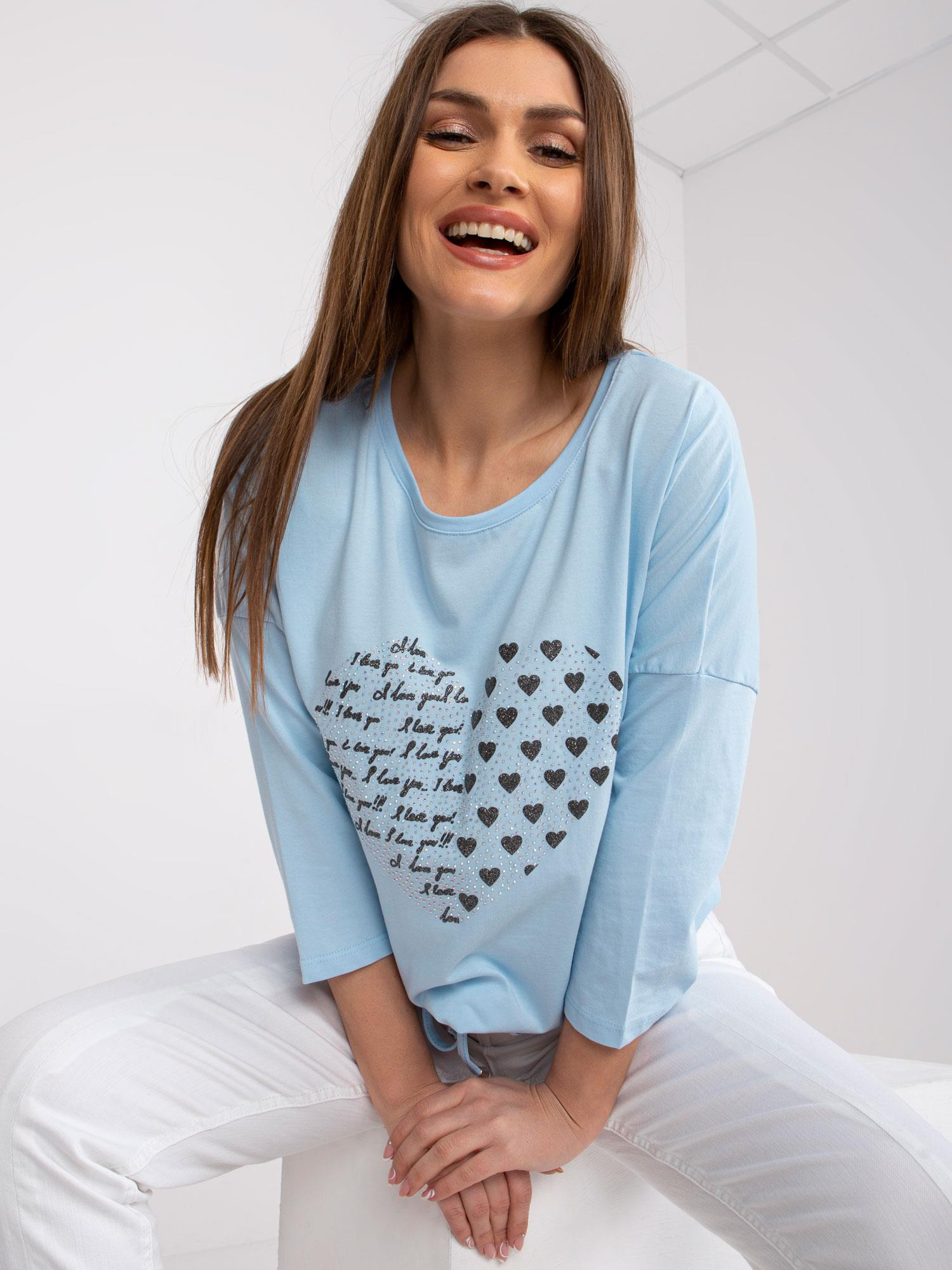 Bluzka Jasny niebieski - obrazek 4