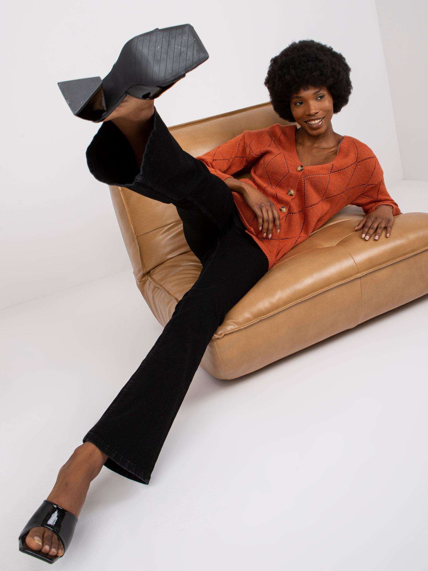 Sweter Ciemny pomarańczowy - obrazek 4