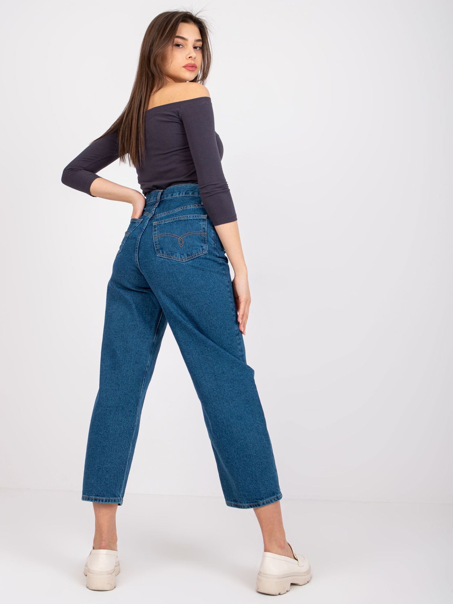 Spodnie jeans Ciemny niebieski - obrazek 4