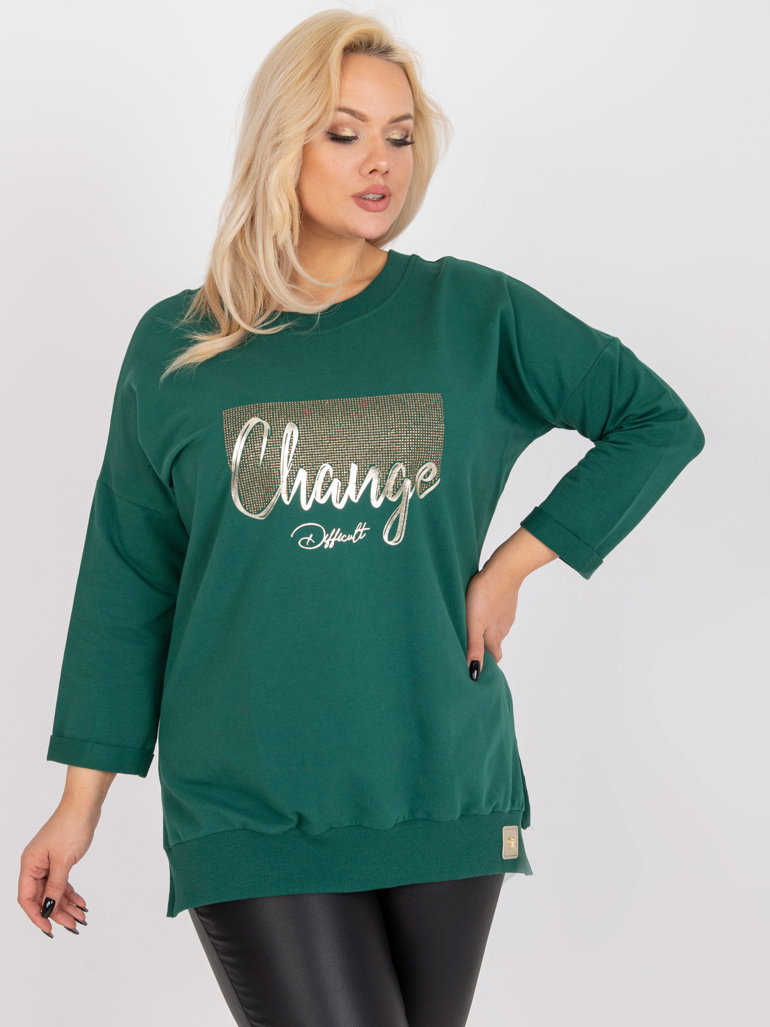 Bluzka Ciemny zielony - obrazek 4