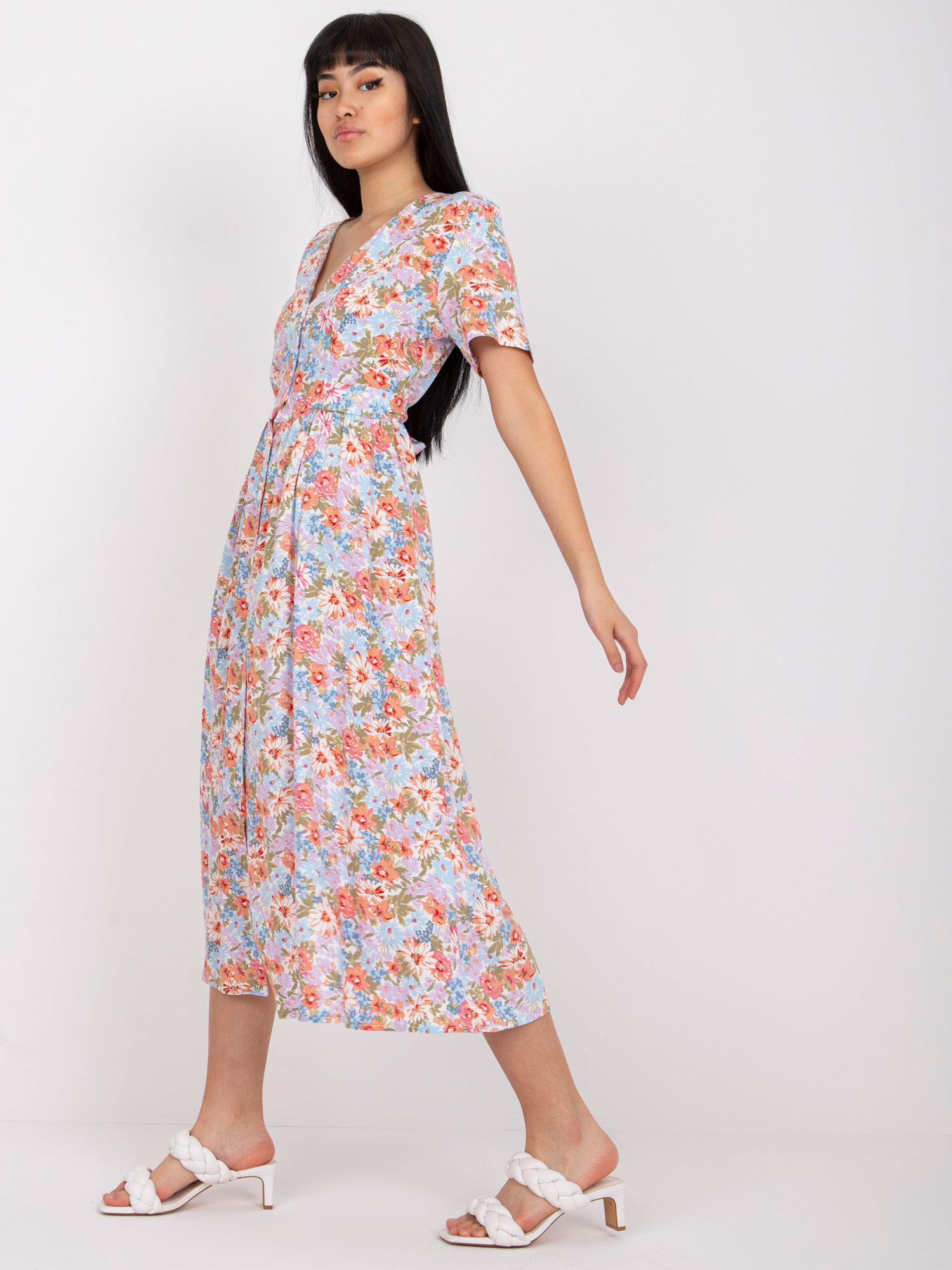 Sukienka Biało-niebieski - obrazek 4