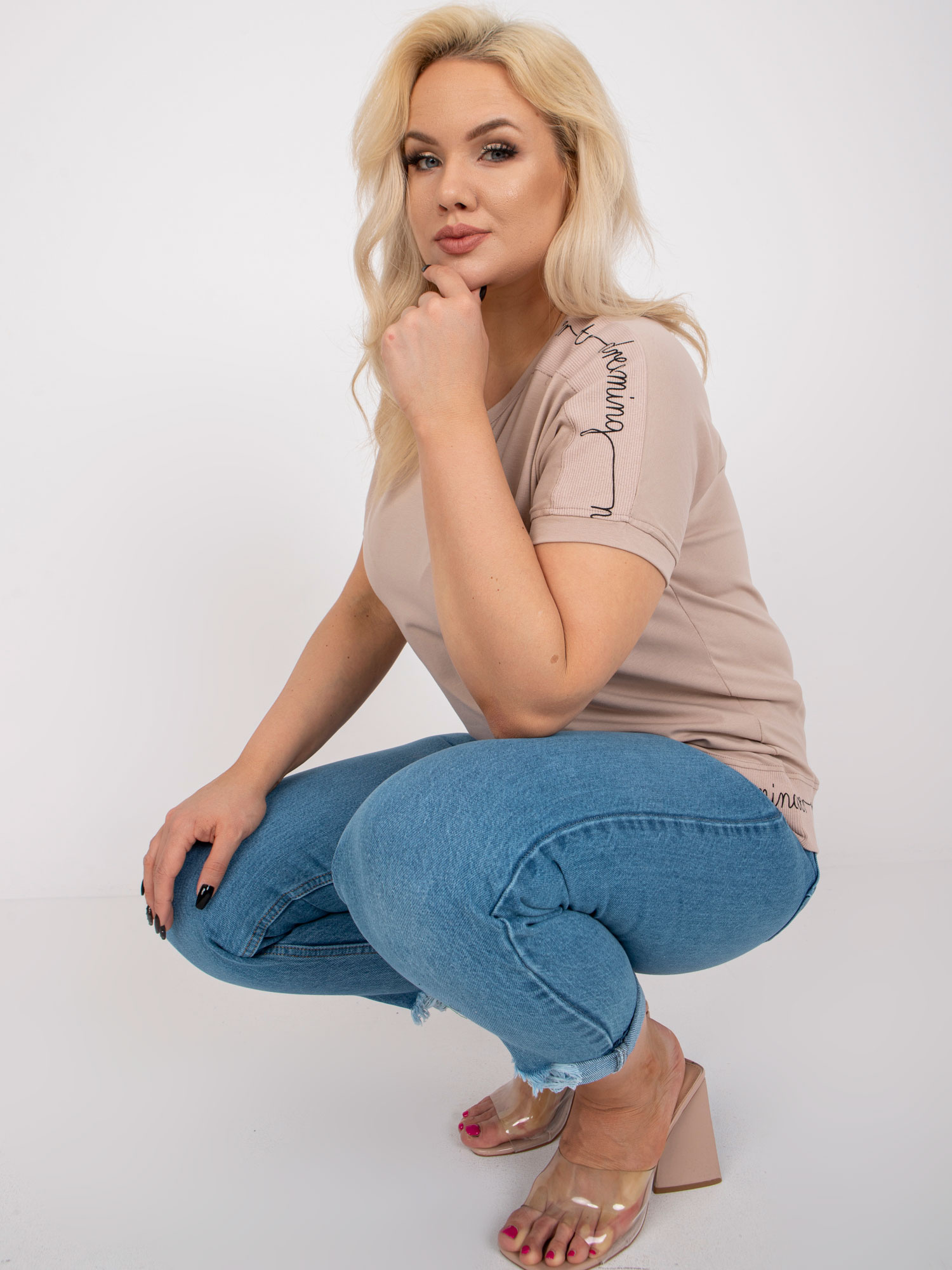 Bluzka Beżowy - obrazek 4