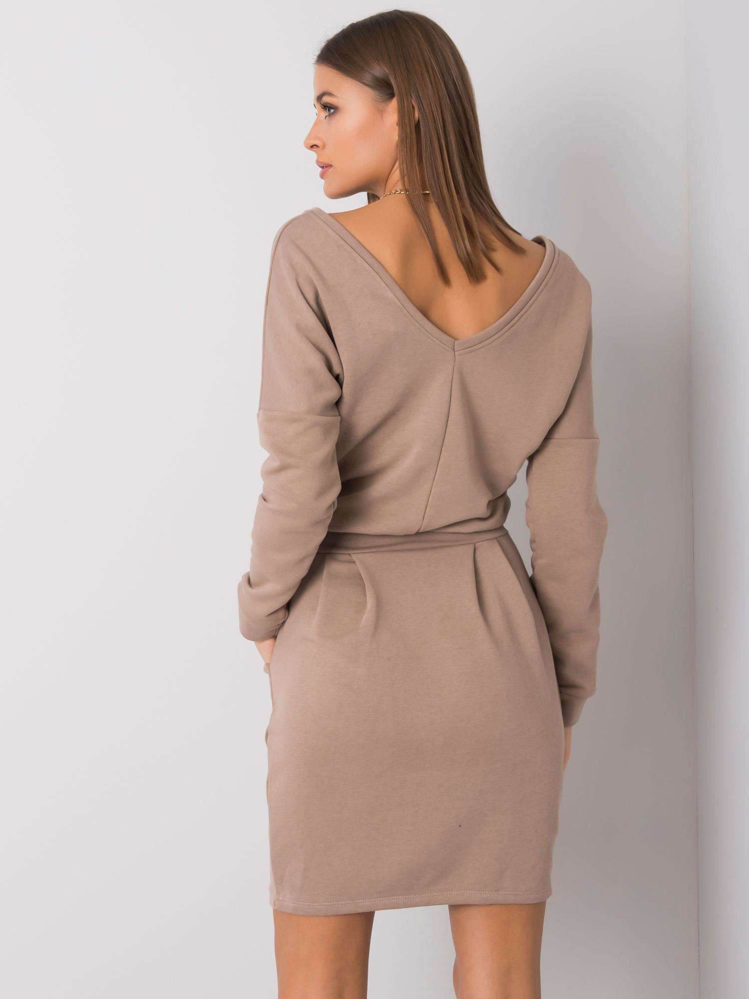 Sukienka Ciemny bezowy - obrazek 4