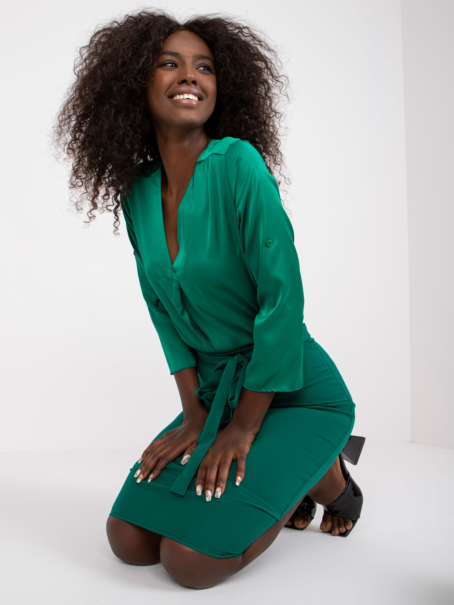 Bluzka Ciemny zielony - obrazek 4