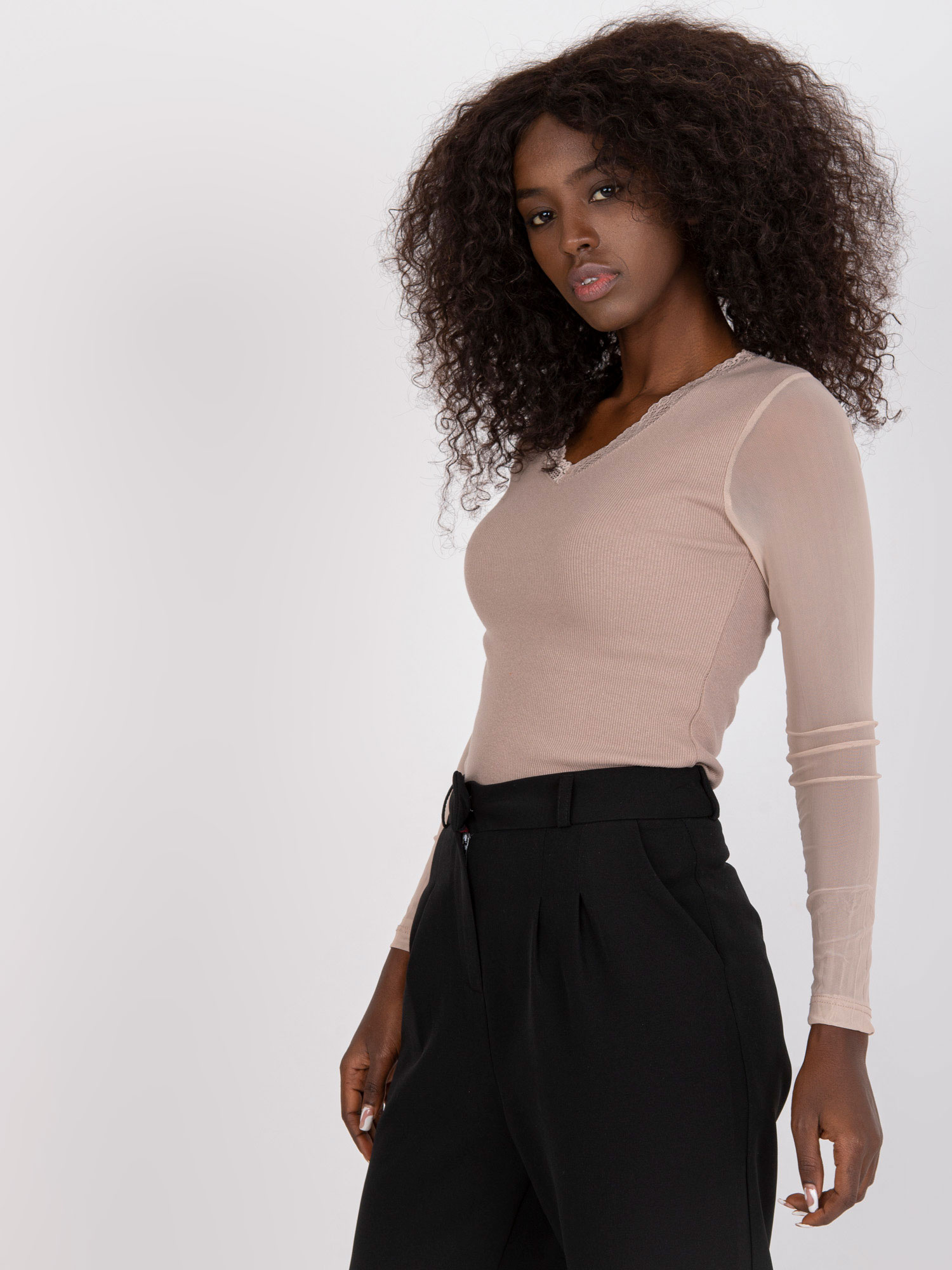 Bluzka Ciemny bezowy - obrazek 4