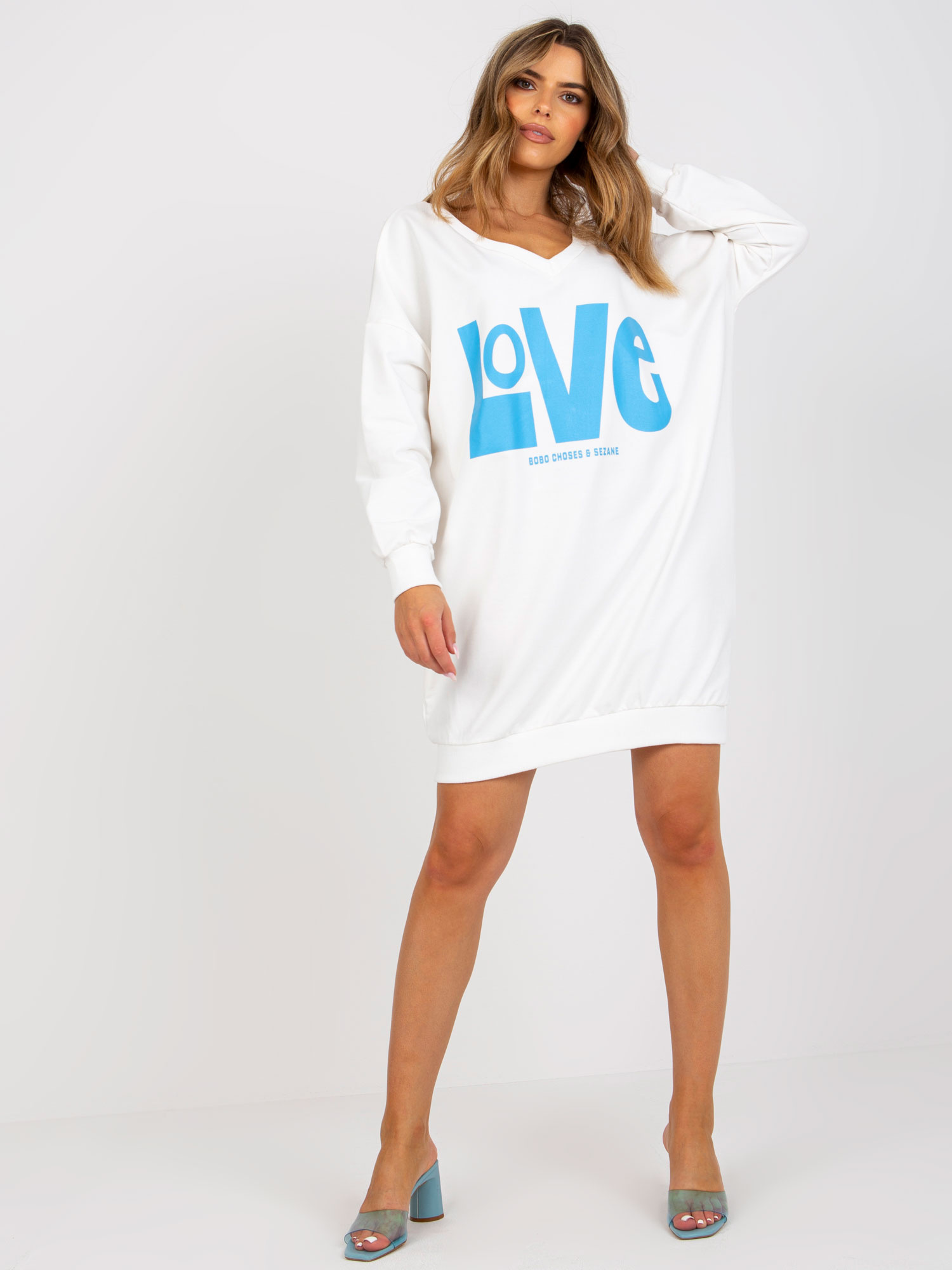 Tunika Biało-niebieski - obrazek 4