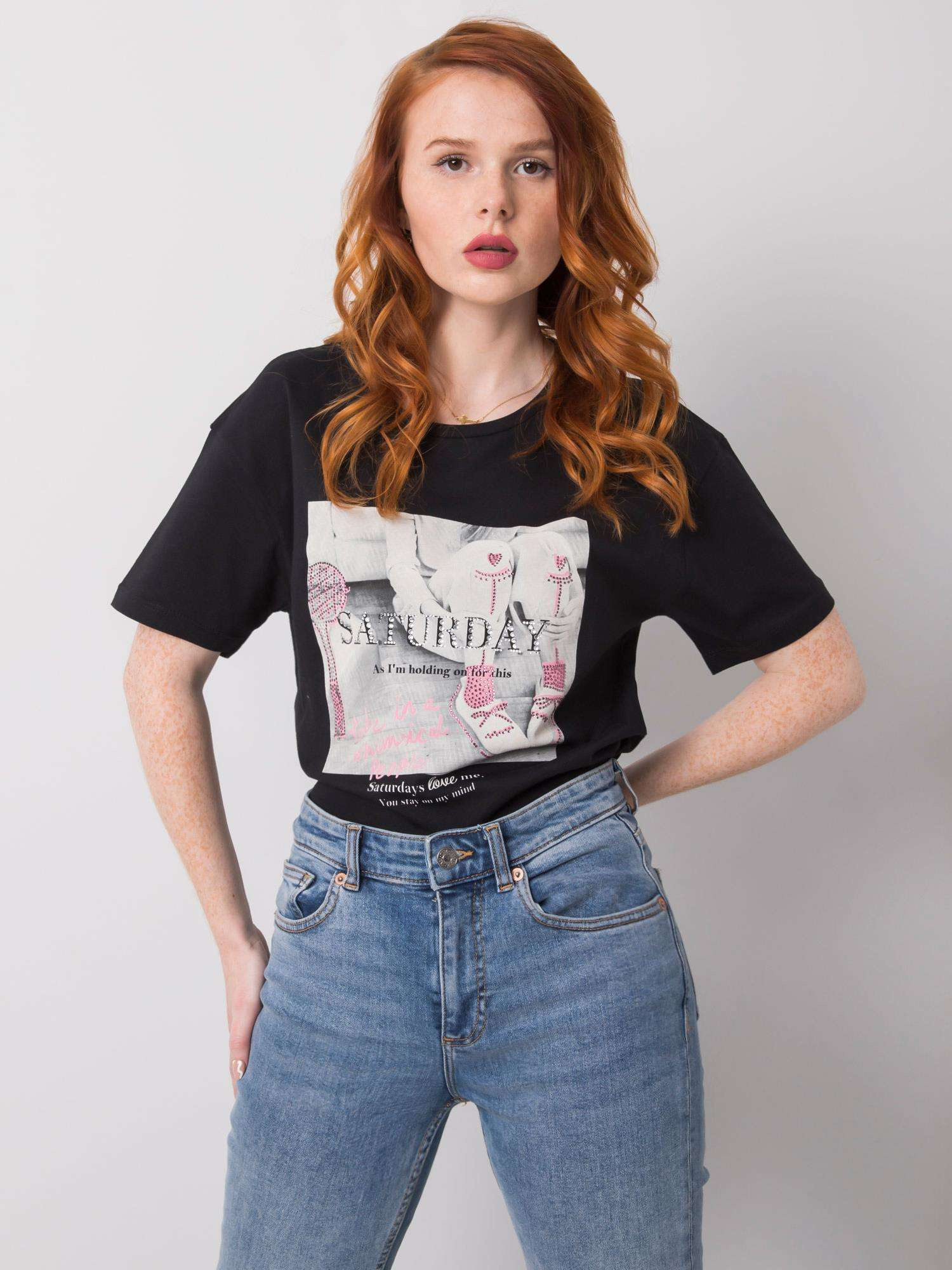 T-shirt Czarny - obrazek 4