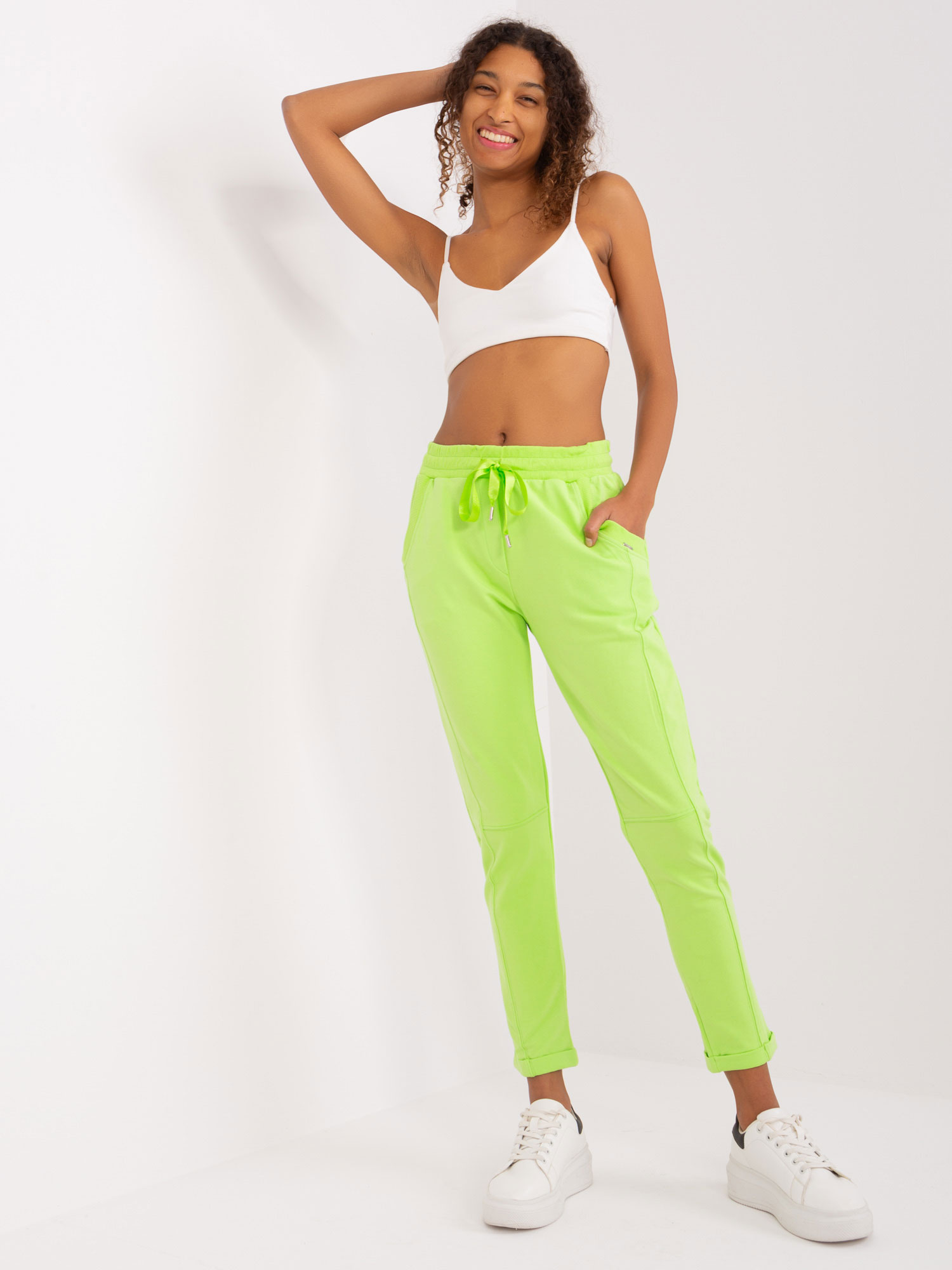 Spodnie dresowe Limonkowy - obrazek 5