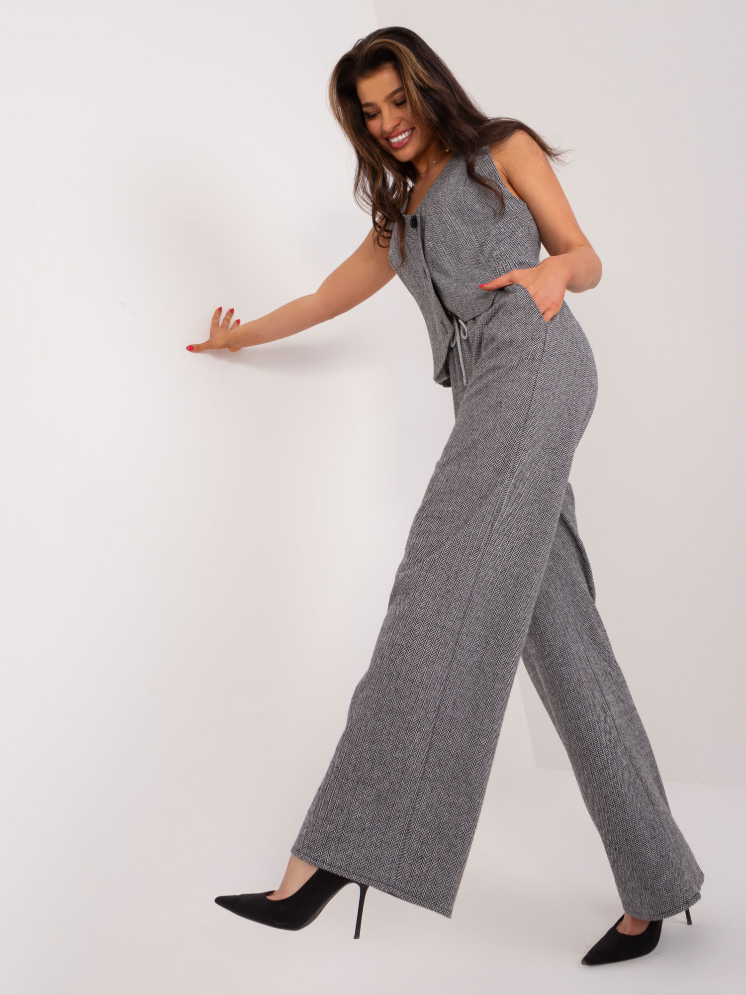 Spodnie Szaro-czarny - obrazek 5