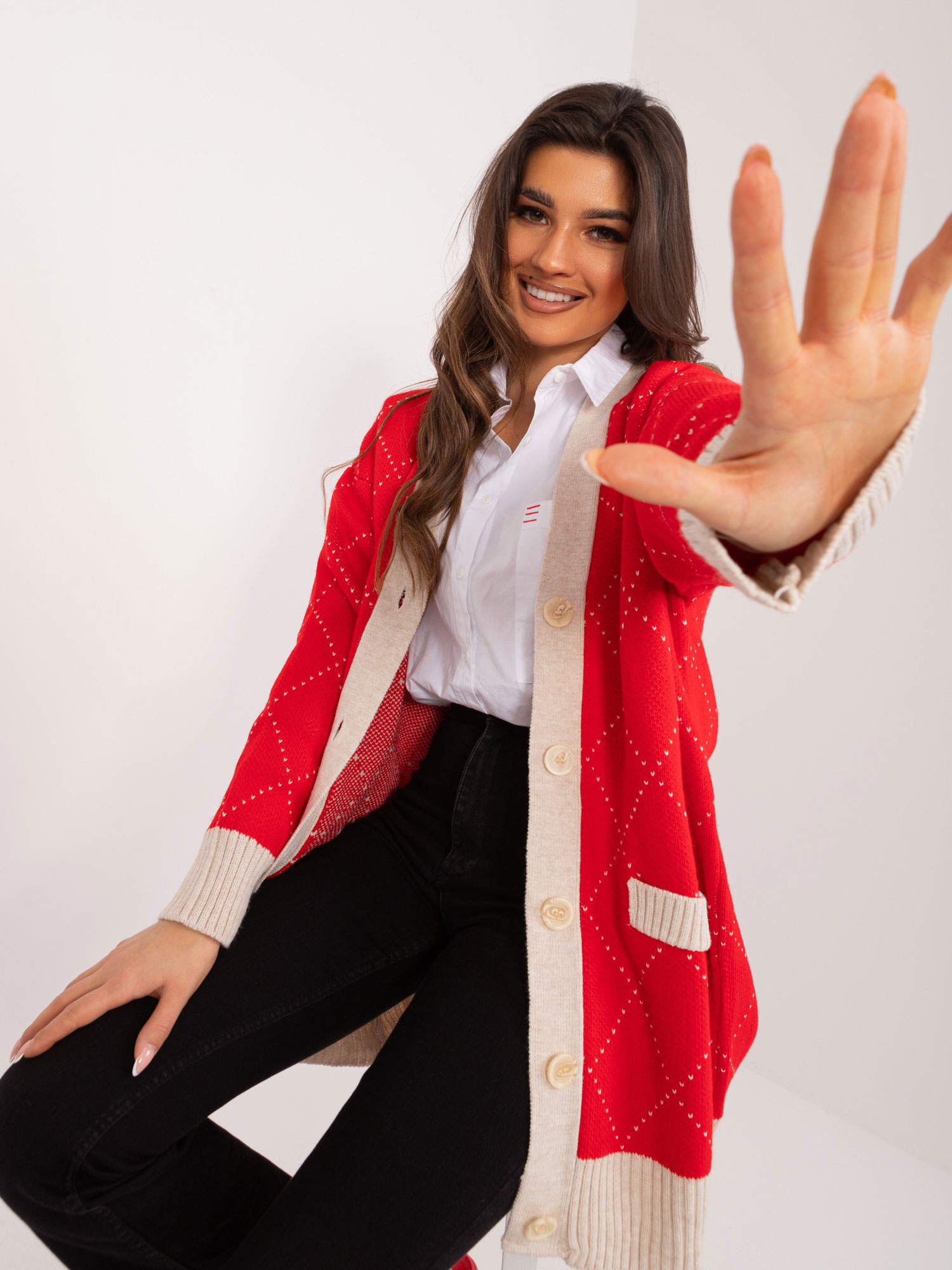 Sweter Czerwony - obrazek 5