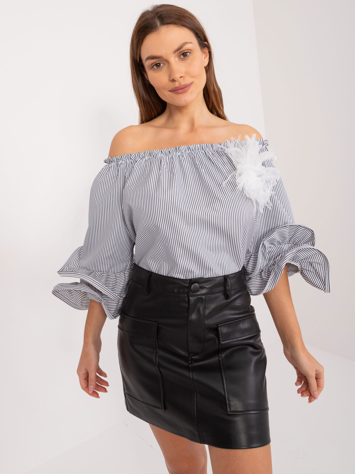 Bluzka Biało-czarny - obrazek 5