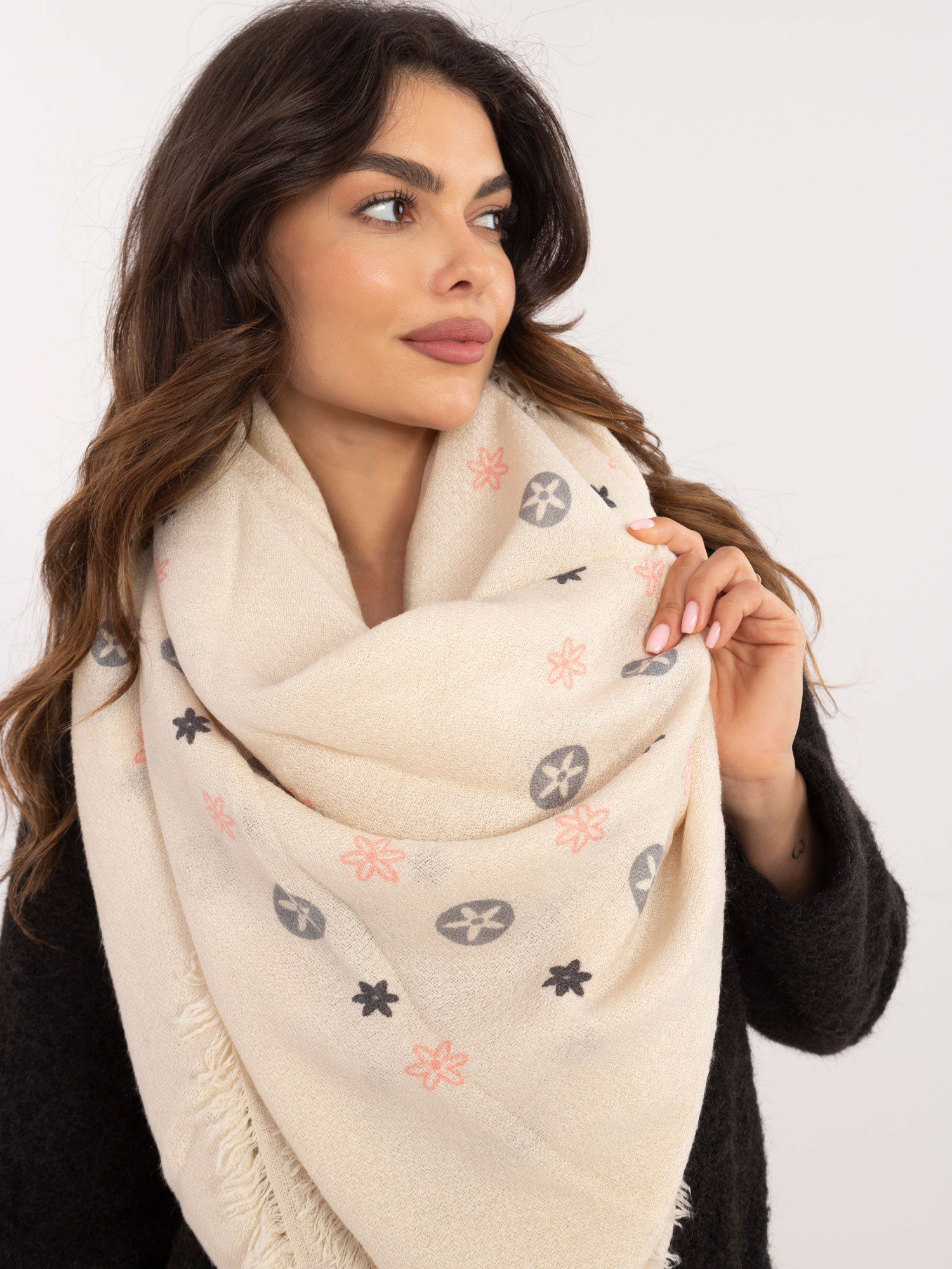 Szalik Jasny beżowy - obrazek 5