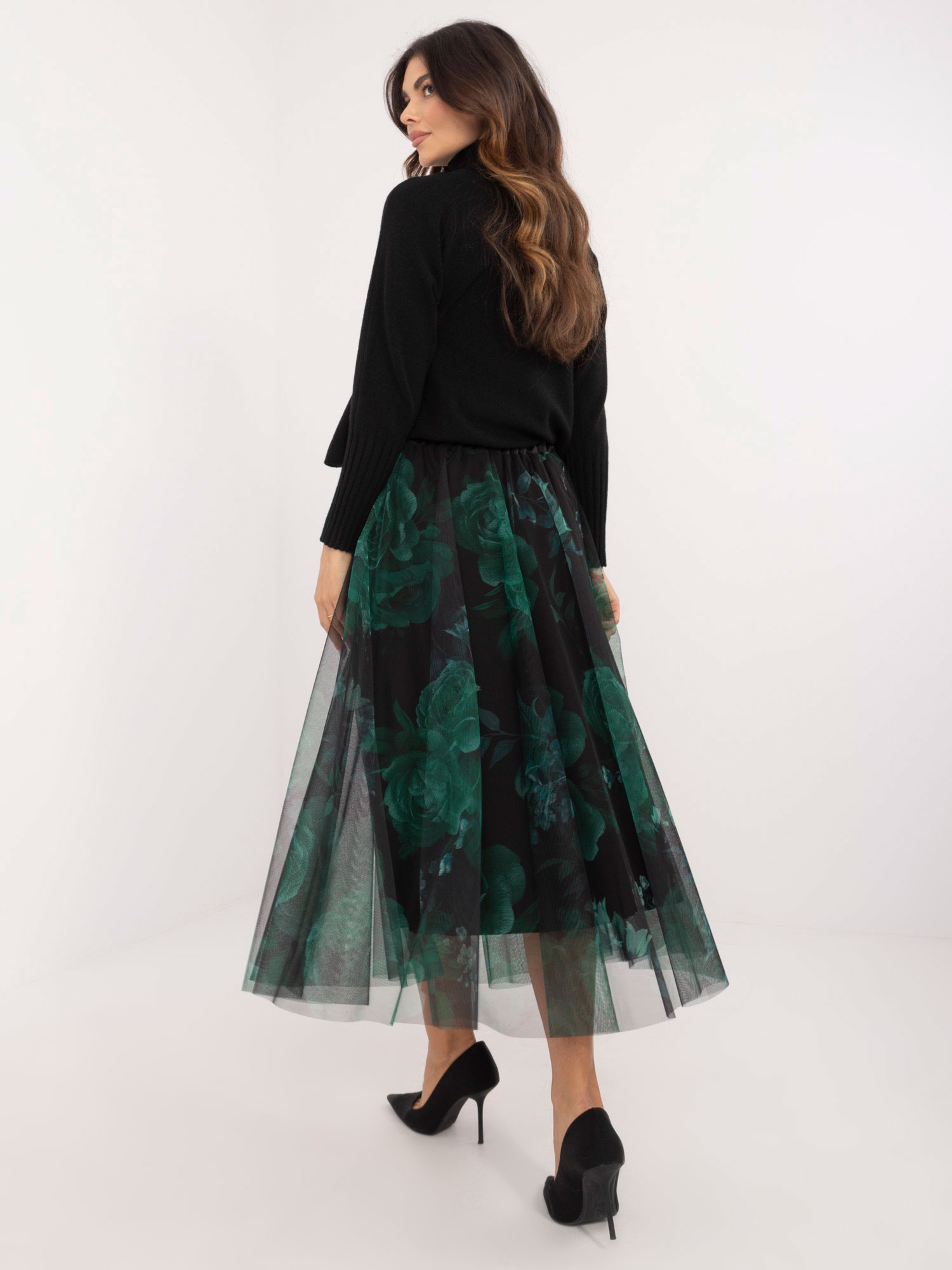 Spódnica Czarno-zielony - obrazek 5