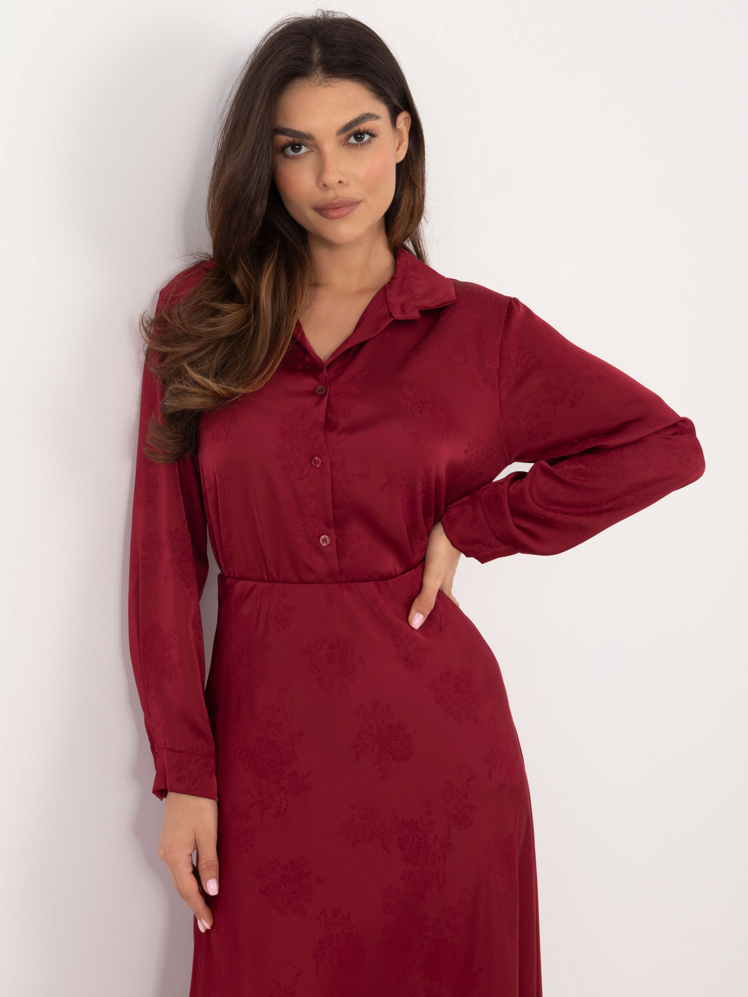 Koszula Bordowy - obrazek 5