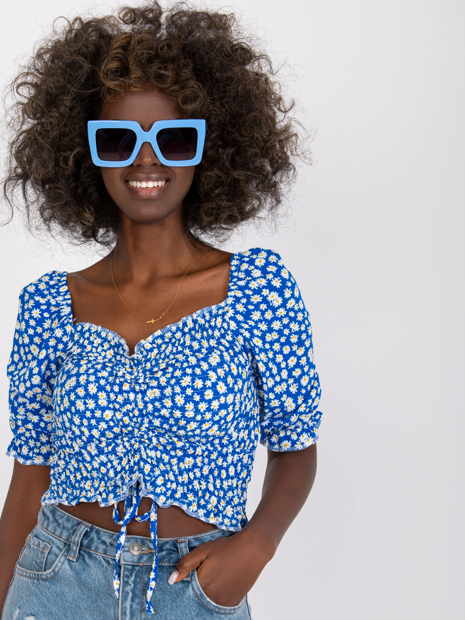 Bluzka Biało-niebieski - obrazek 5