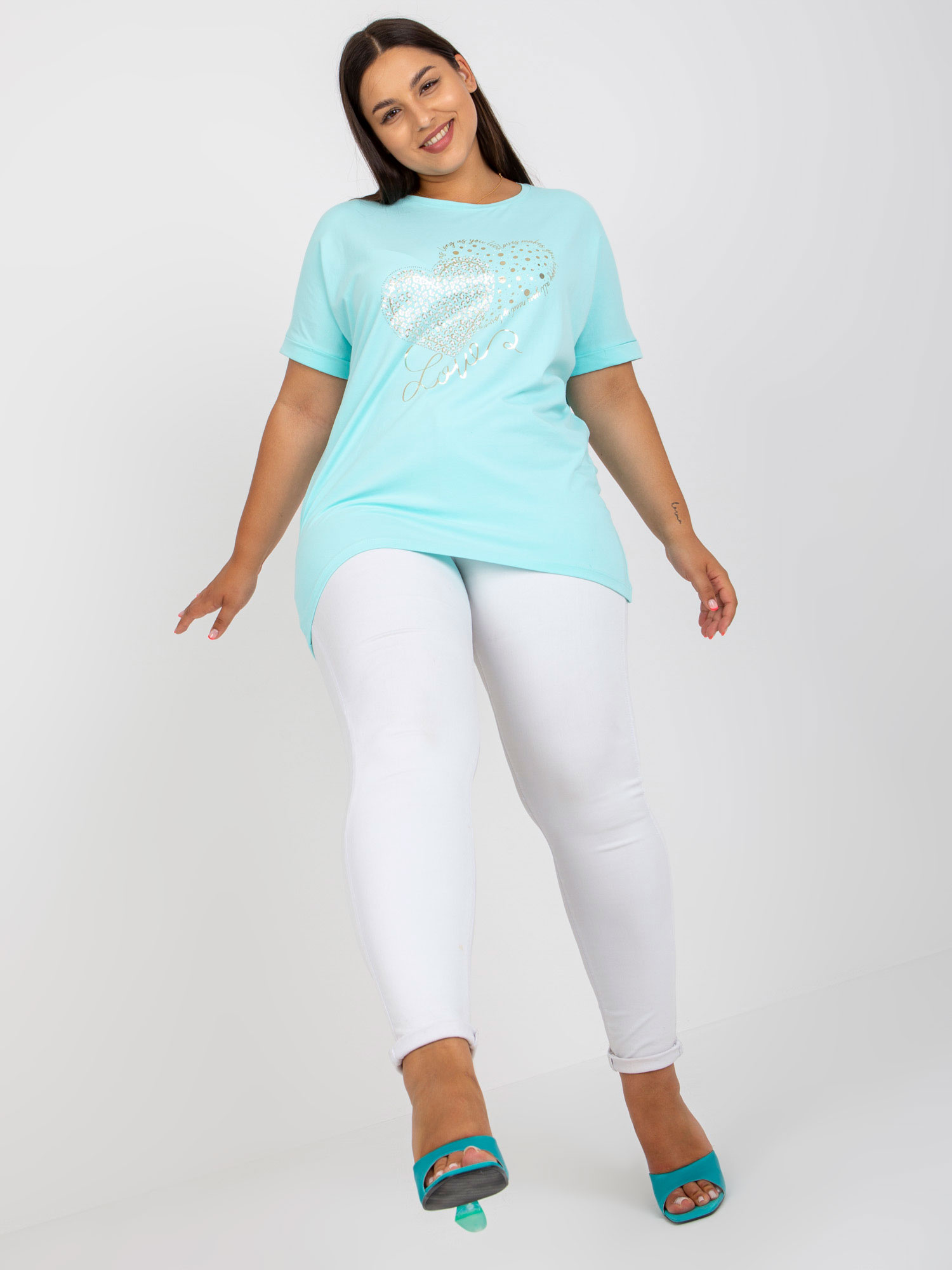 T-shirt Mietowy - obrazek 5