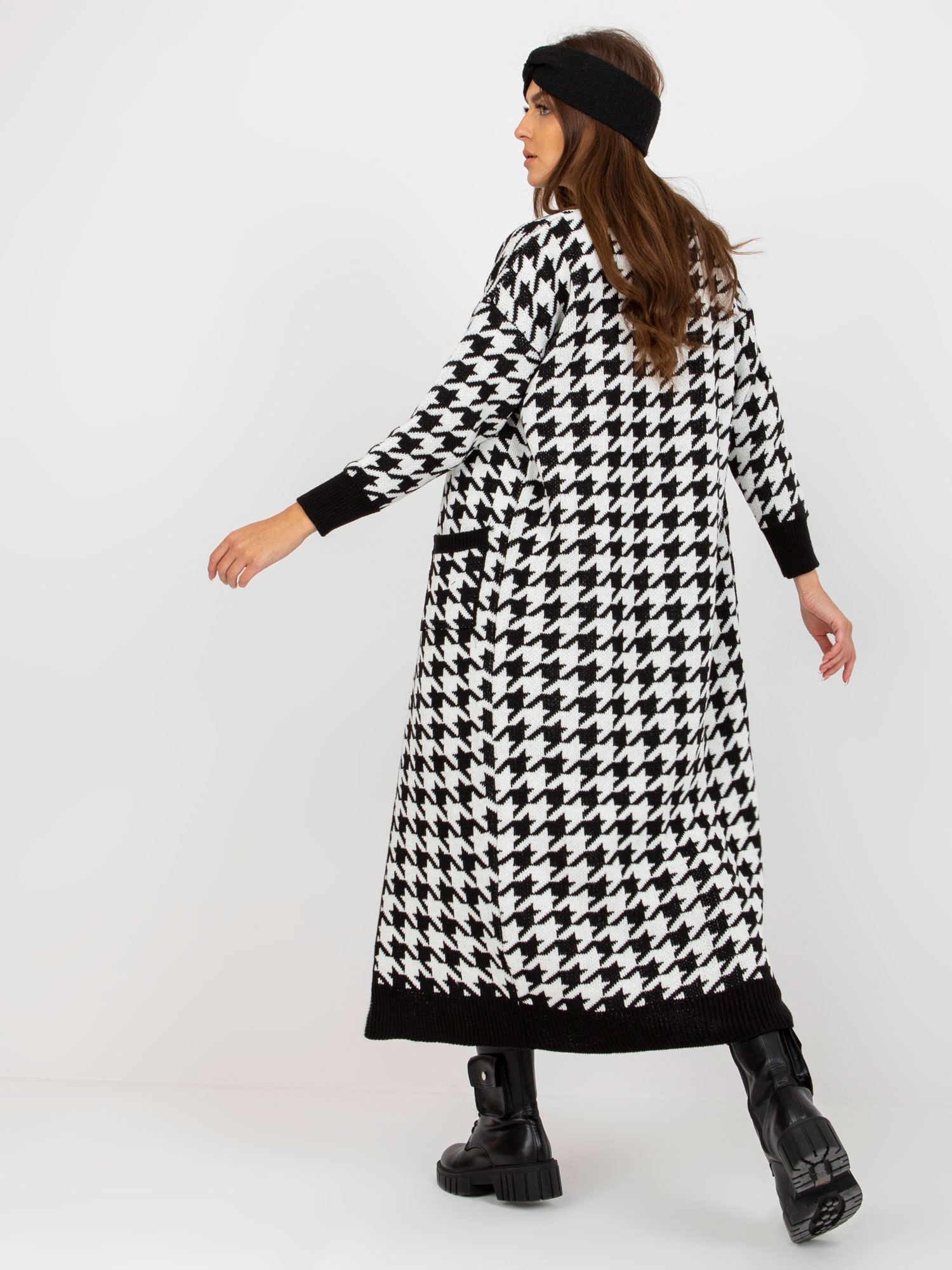 Kardigan Czarno-biały - obrazek 5