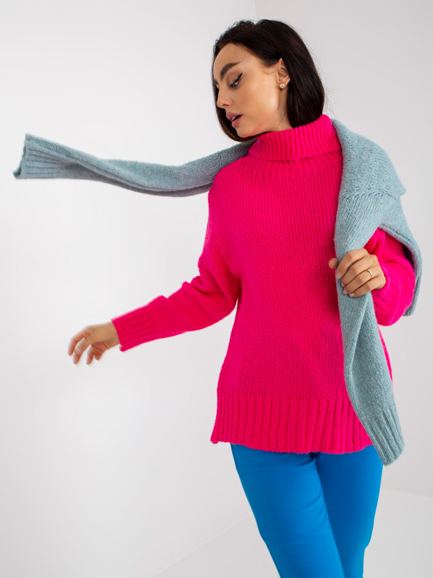 Sweter Fluo różowy - obrazek 5