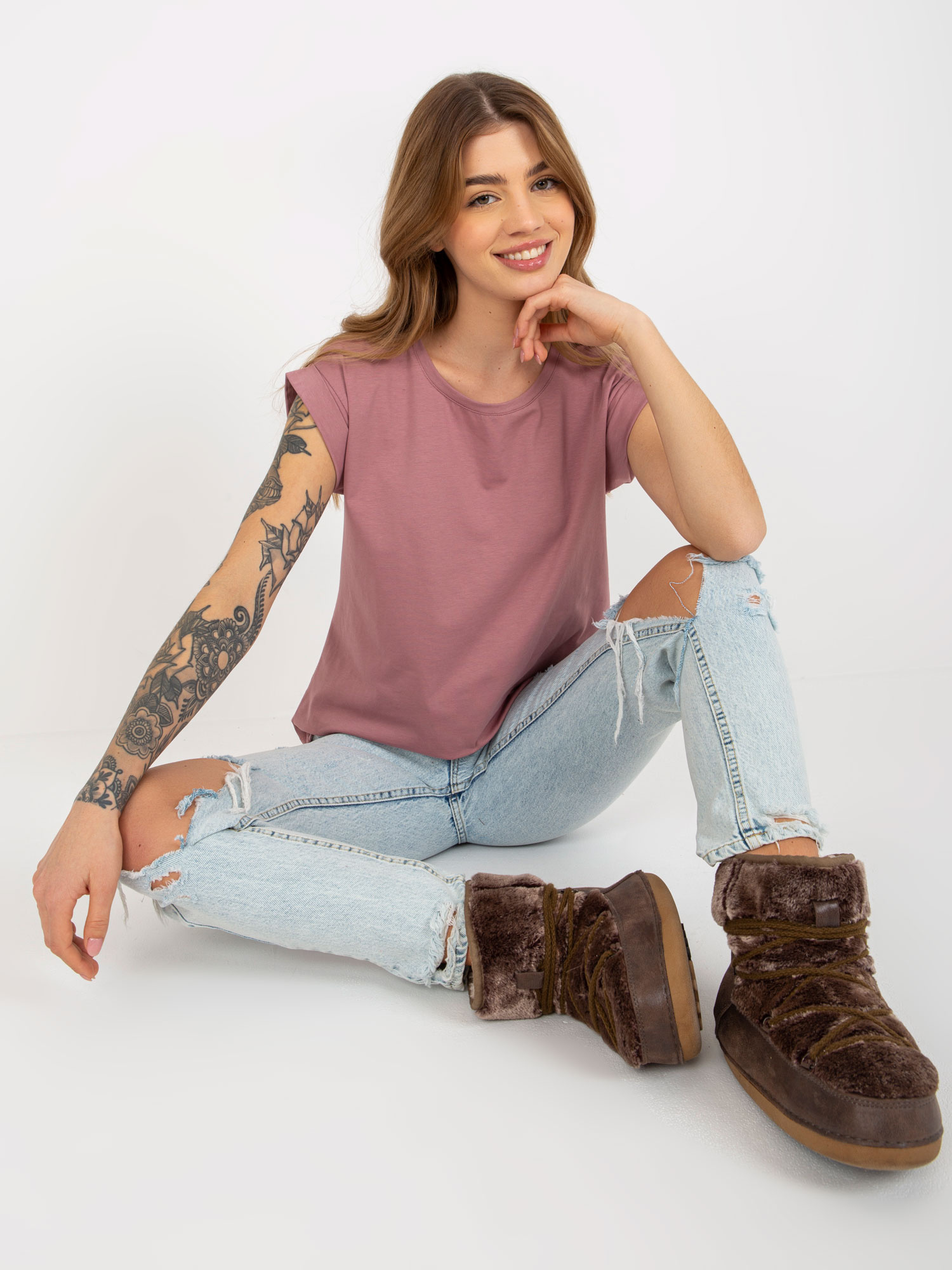 T-shirt Ciemny różowy - obrazek 5