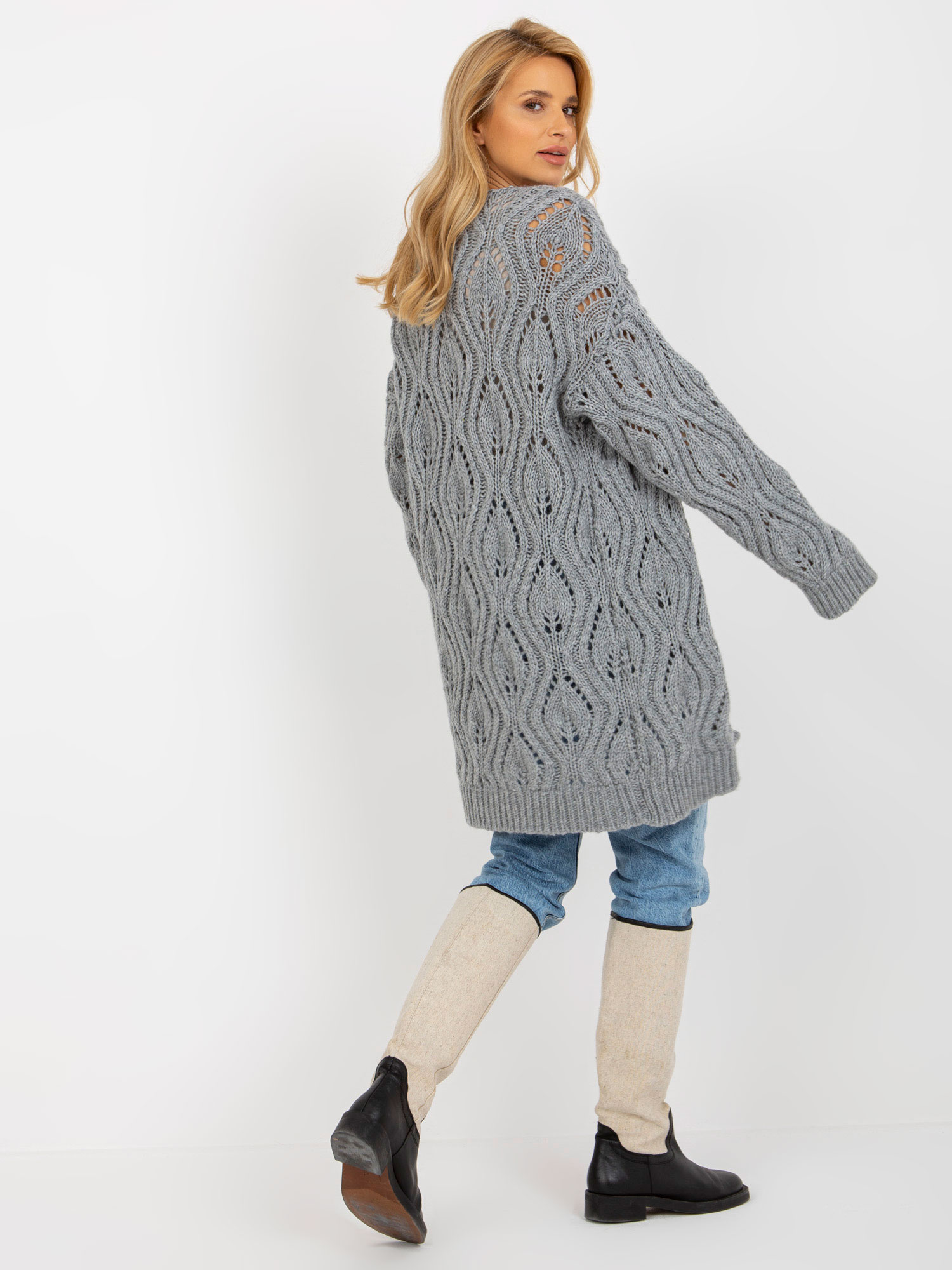 Kardigan Szary - obrazek 5