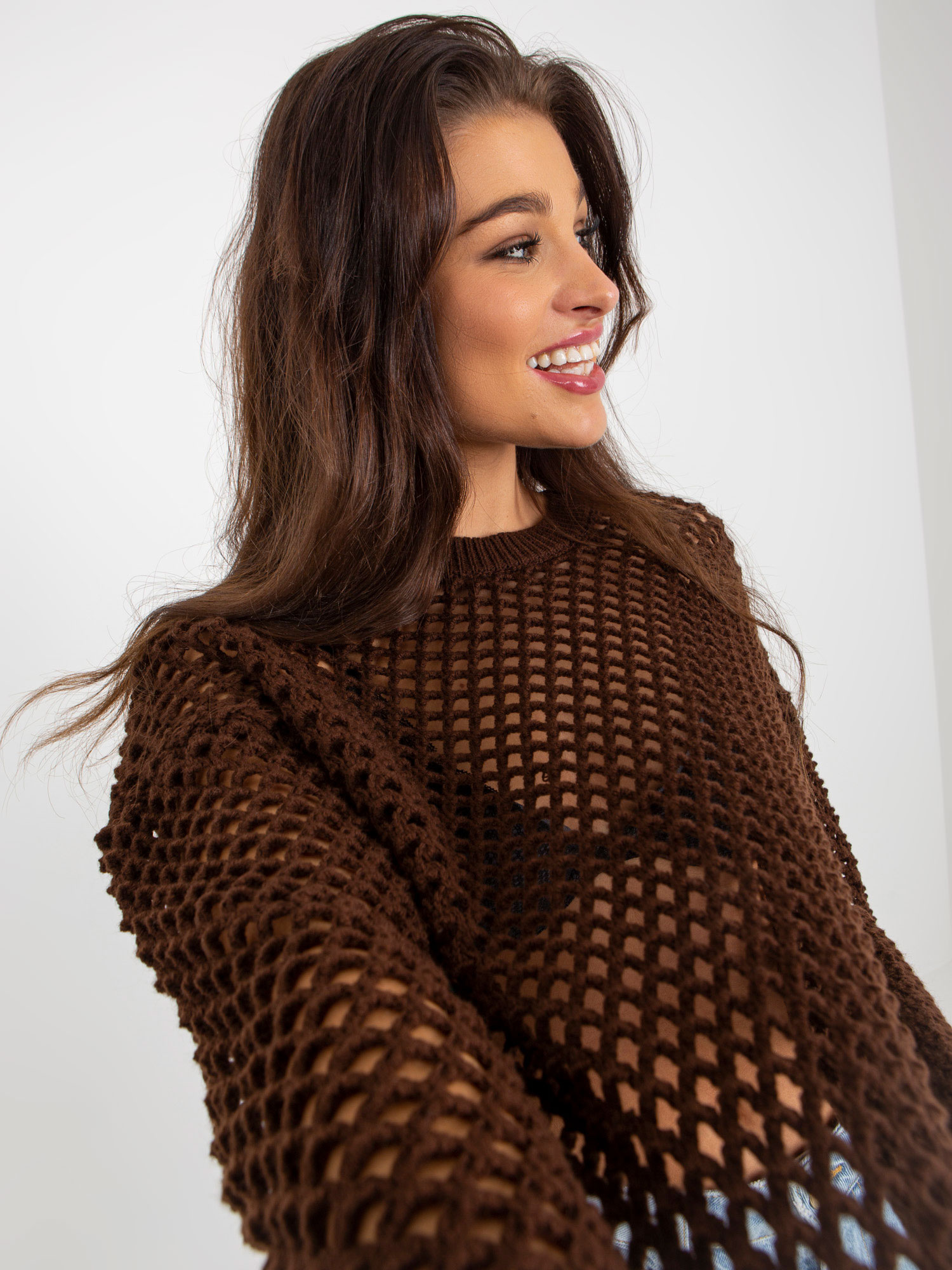 Sweter Ciemny brązowy - obrazek 5