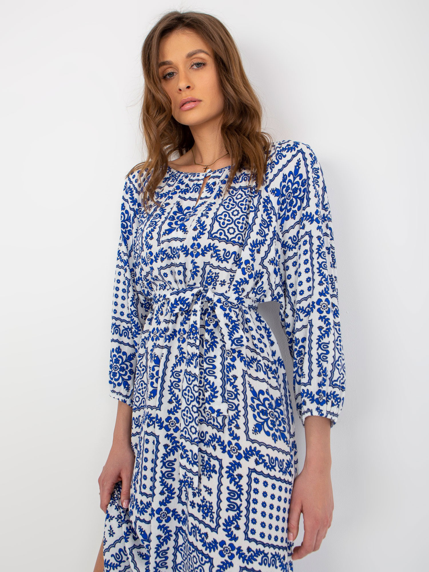 Sukienka Biało-niebieski - obrazek 5