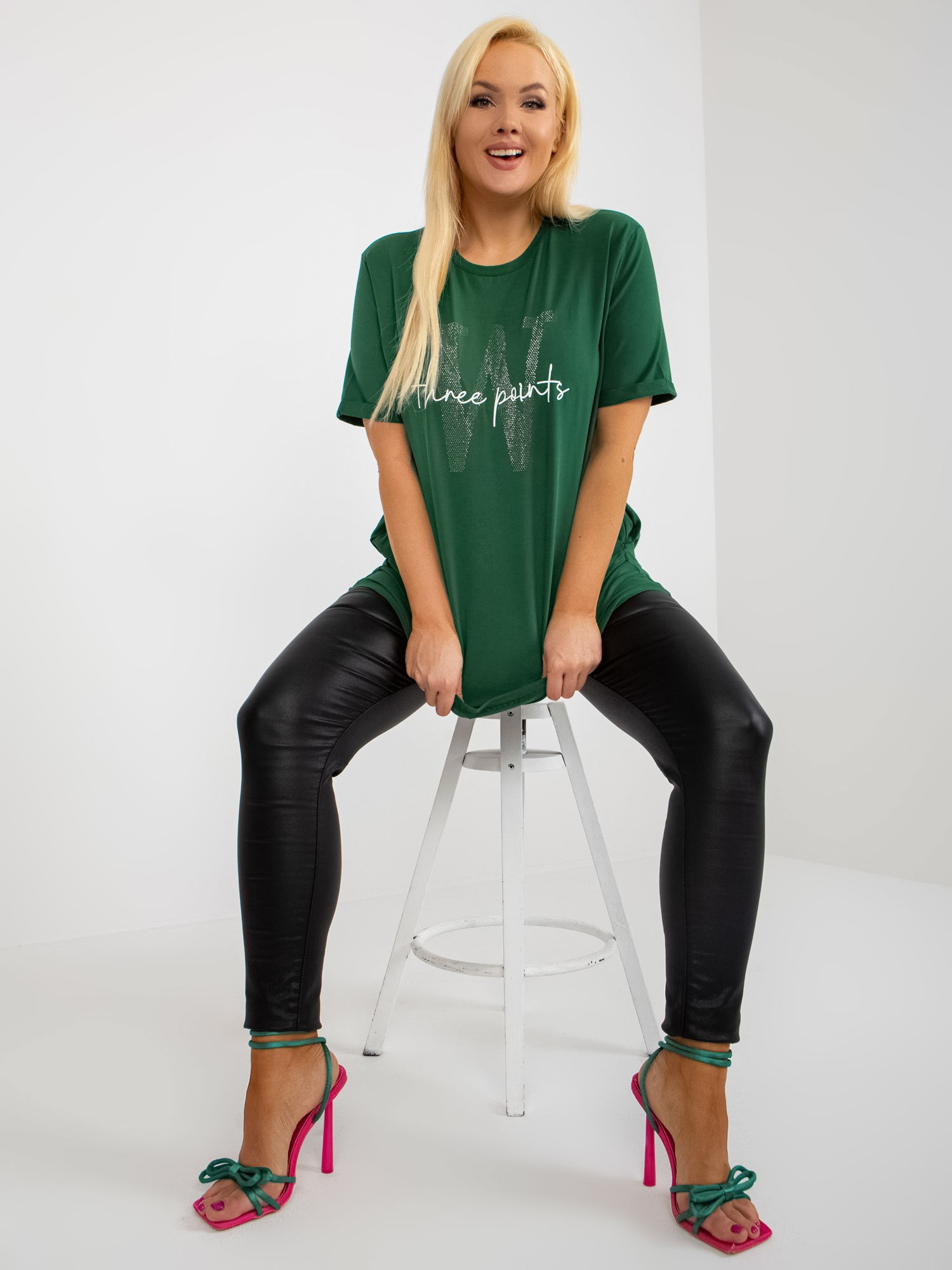 Bluzka Ciemny zielony - obrazek 5