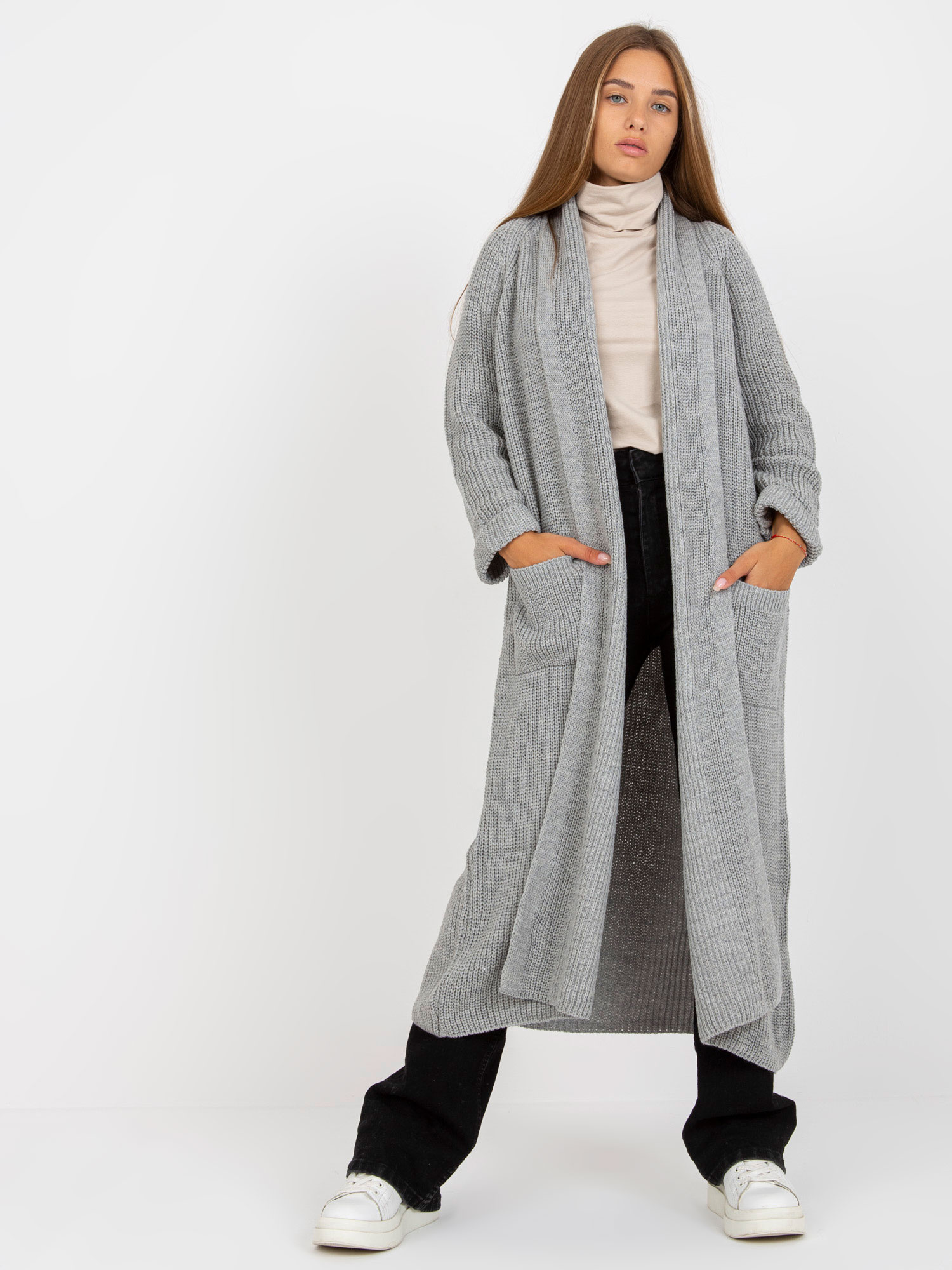 Kardigan Szary - obrazek 6