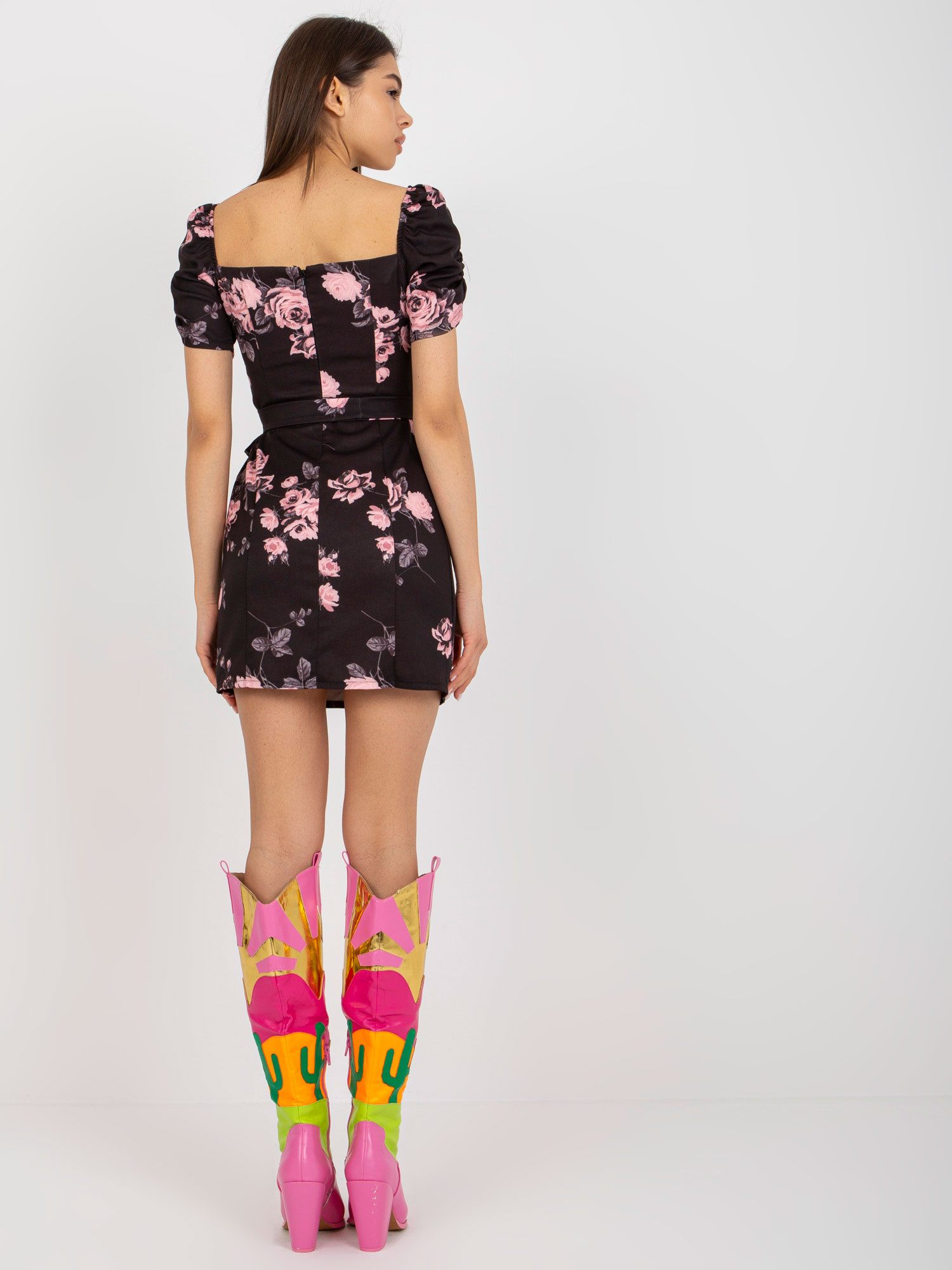 Sukienka Czarno-różowy - obrazek 6